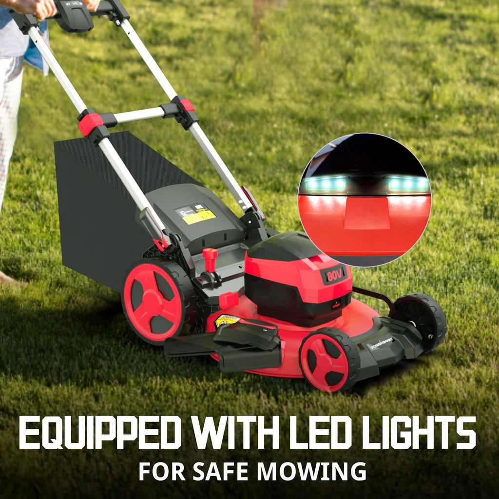 PowerSmart 14 120V 13A 2-in-1 Electric Push Lawn Mower, Easy Handling