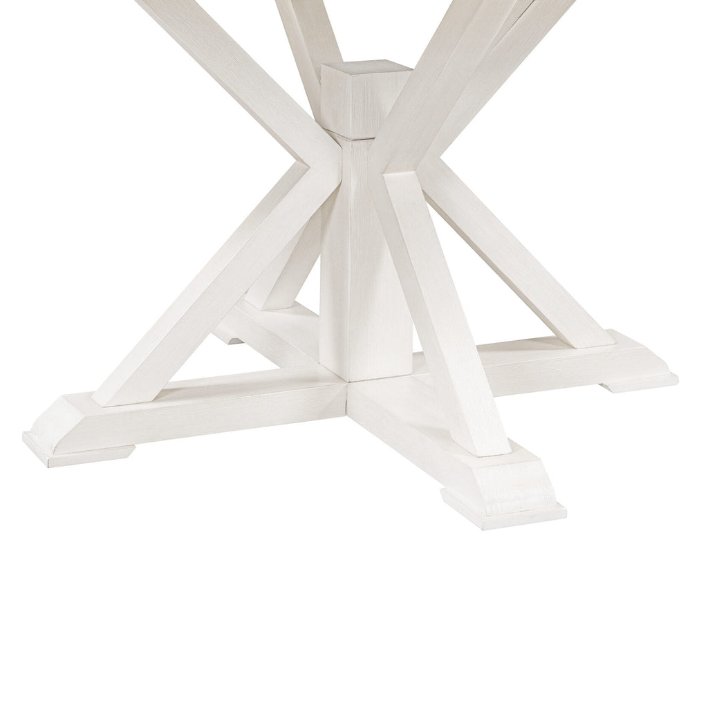 JAMPOOCA Retro Style MDF Extendable 5 Pieces Dining Table Set, Natural Wood