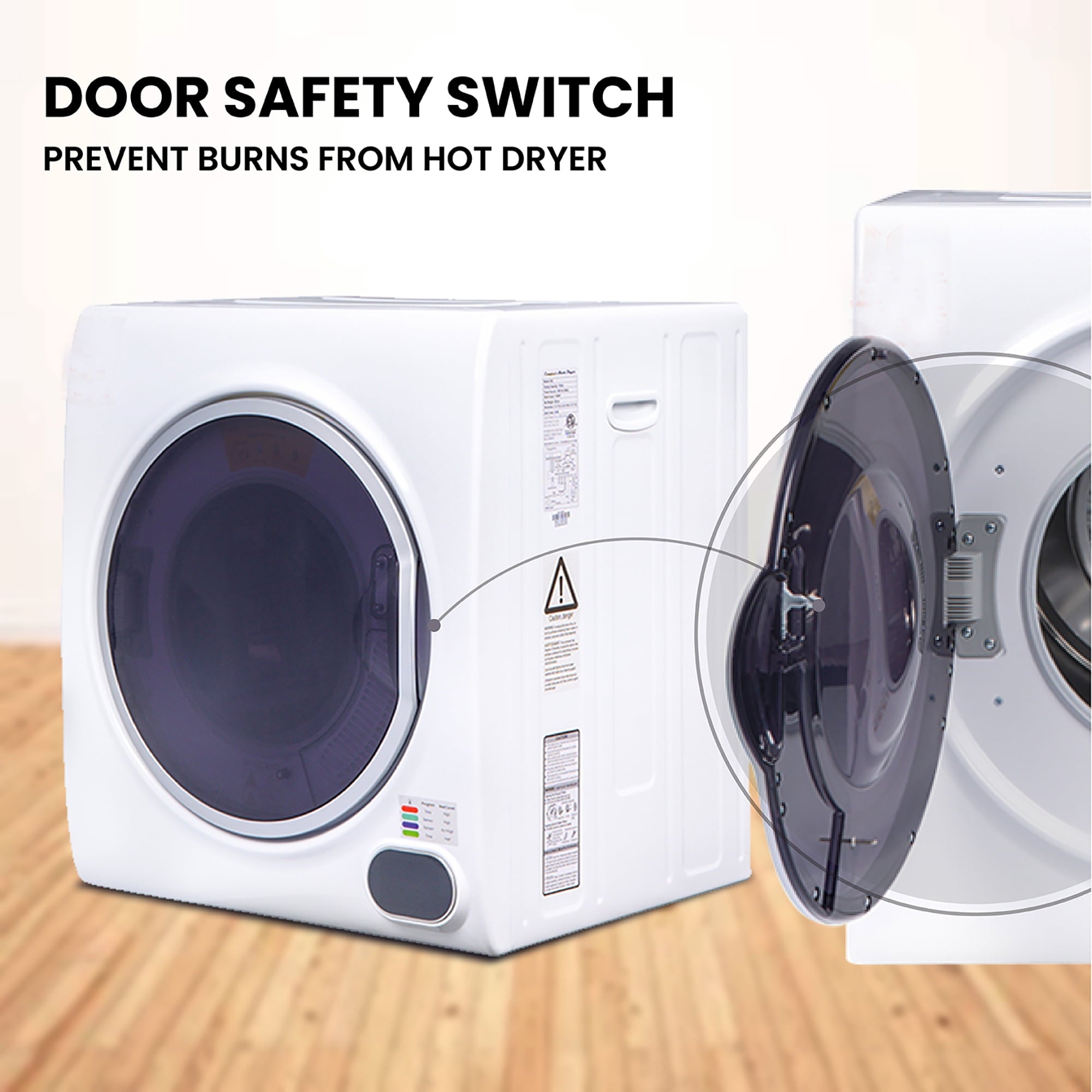 Pinnacle 21-852 S Compact Short Dryer with Digital Controls - 3.2 cu.ft., Silver