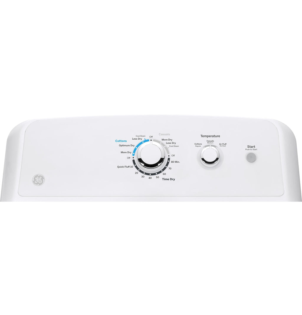 GE GTX33GASKWW 6.2 Cu. Ft. White Gas Dryer