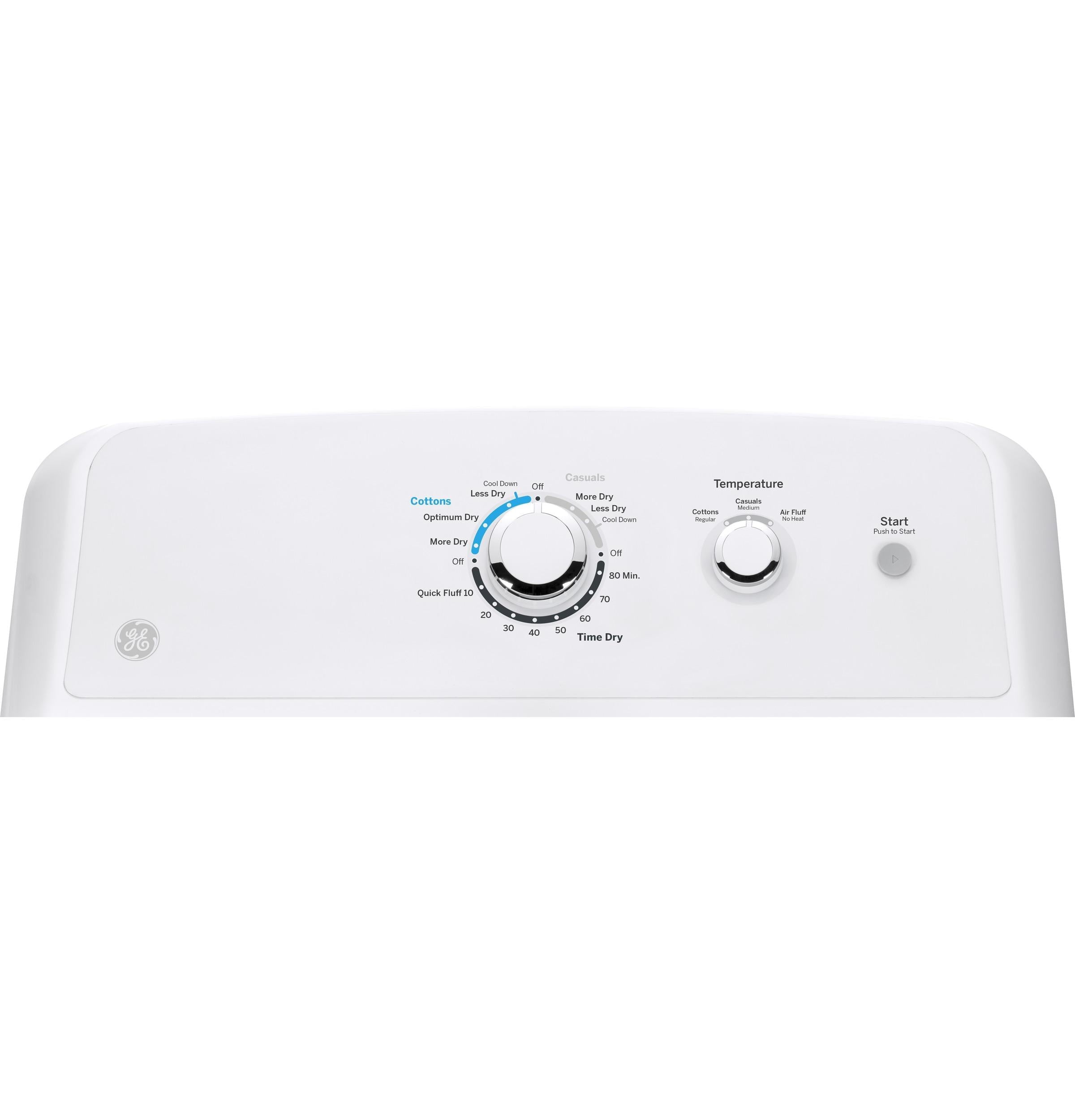 GE GTX33GASKWW 6.2 Cu. Ft. White Gas Dryer