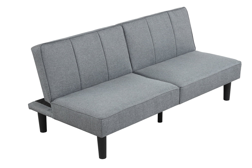 Mainstays 66 Studio Futon, Gray Linen Upholstery