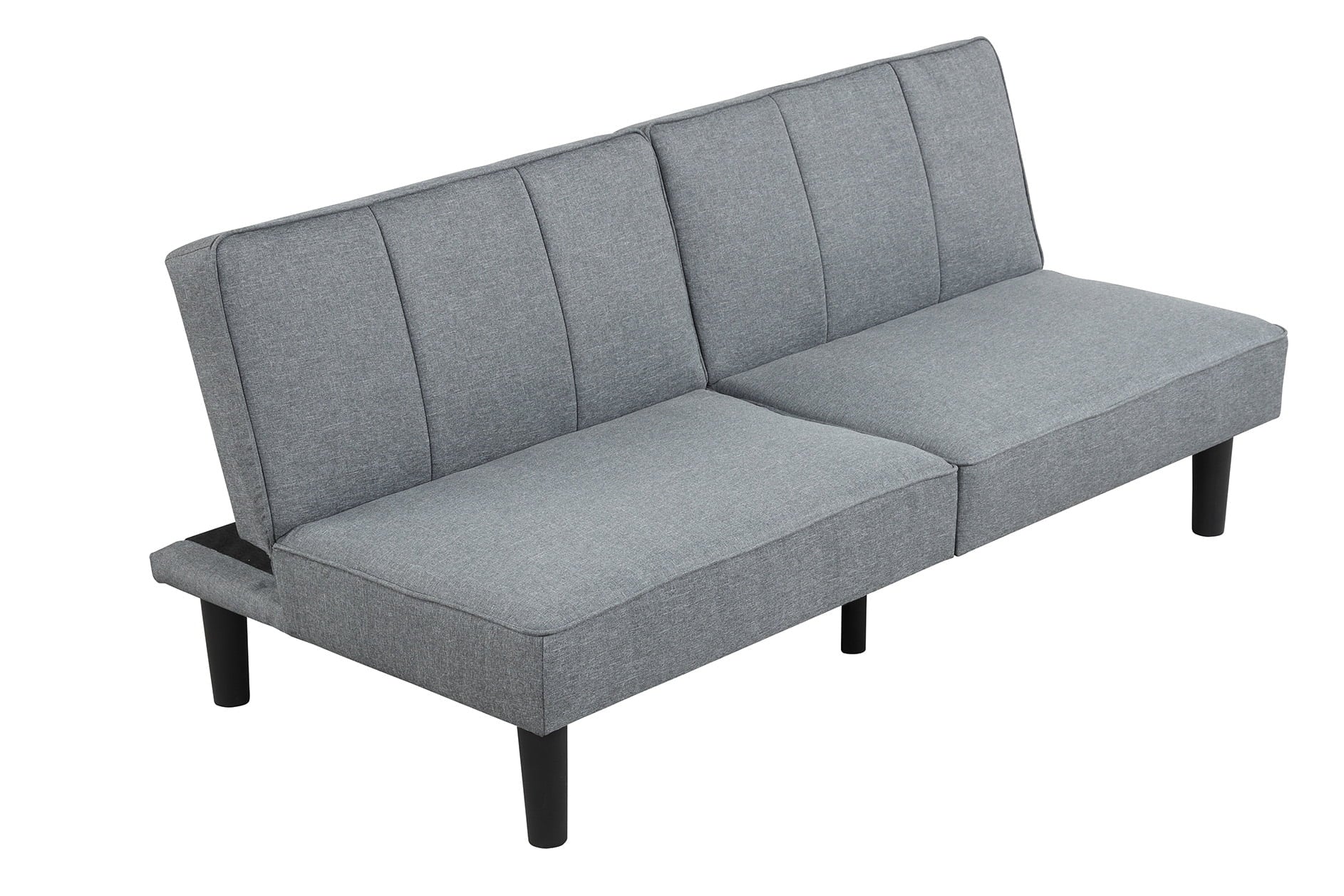 Mainstays 66 Studio Futon, Gray Linen Upholstery