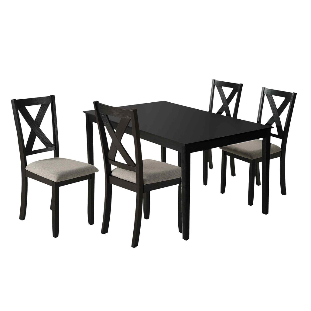 Kithkasa 47 Dining Table for 6 People,Wooden Farmhouse Kitchen Table for Kitchen, Living Room,Dining Room,Natural