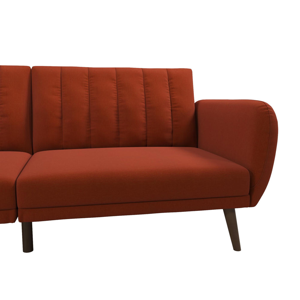 Novogratz Brittany Futon, Blue Linen