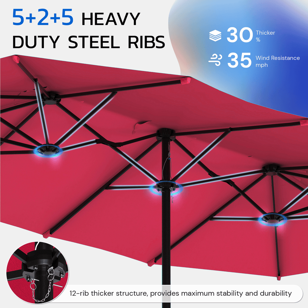 AECOJOY 10x10ft Outdoor Cantilever Patio Umbrella with Base, 360° Tilt & Rotate, Beige