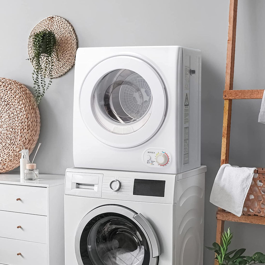 RovSun 110V White Stainless Steel Electric Tumble Dryer