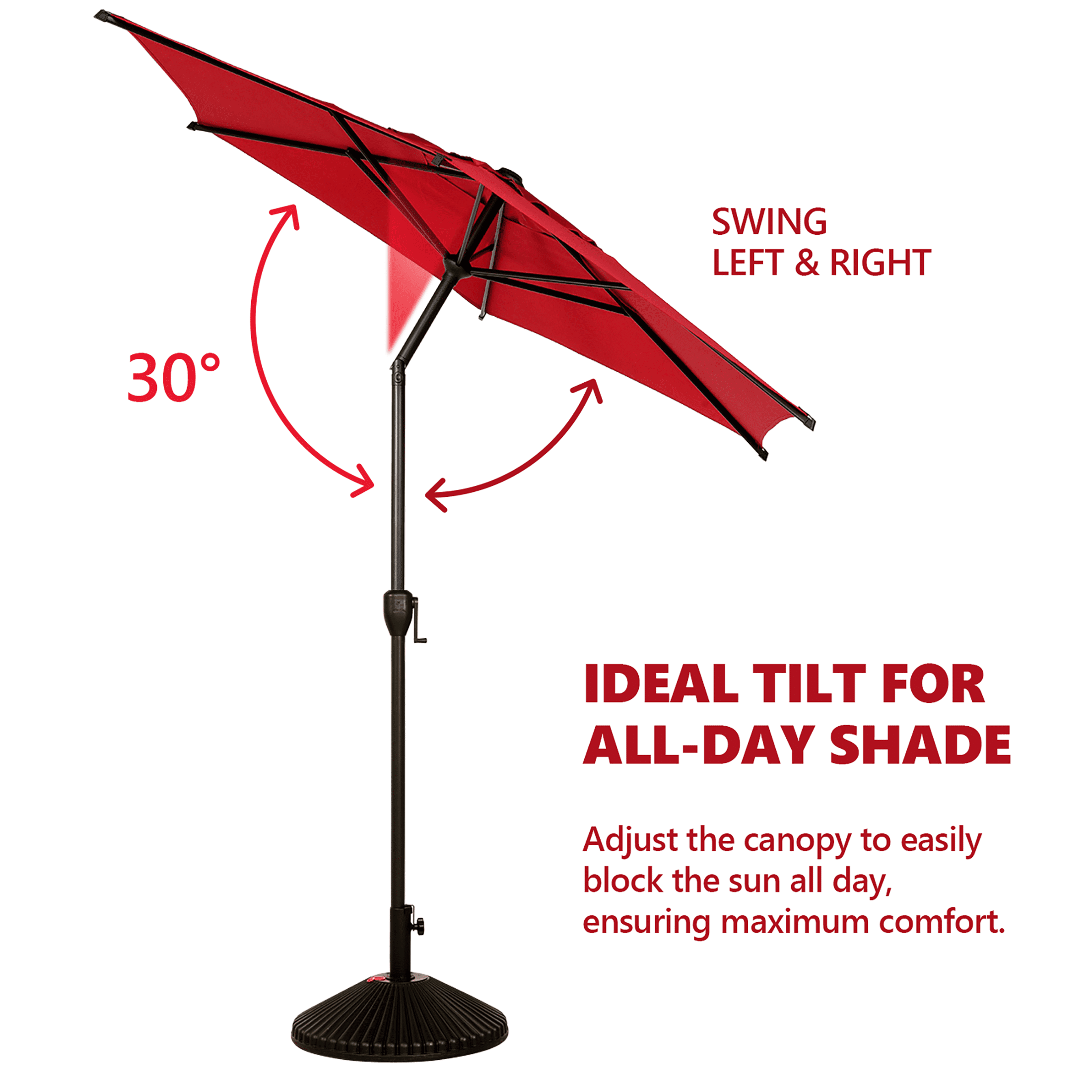 Abba Patio 11’ Vienna Offset Hanging Outdoor Cantilever Patio Umbrella, Beige