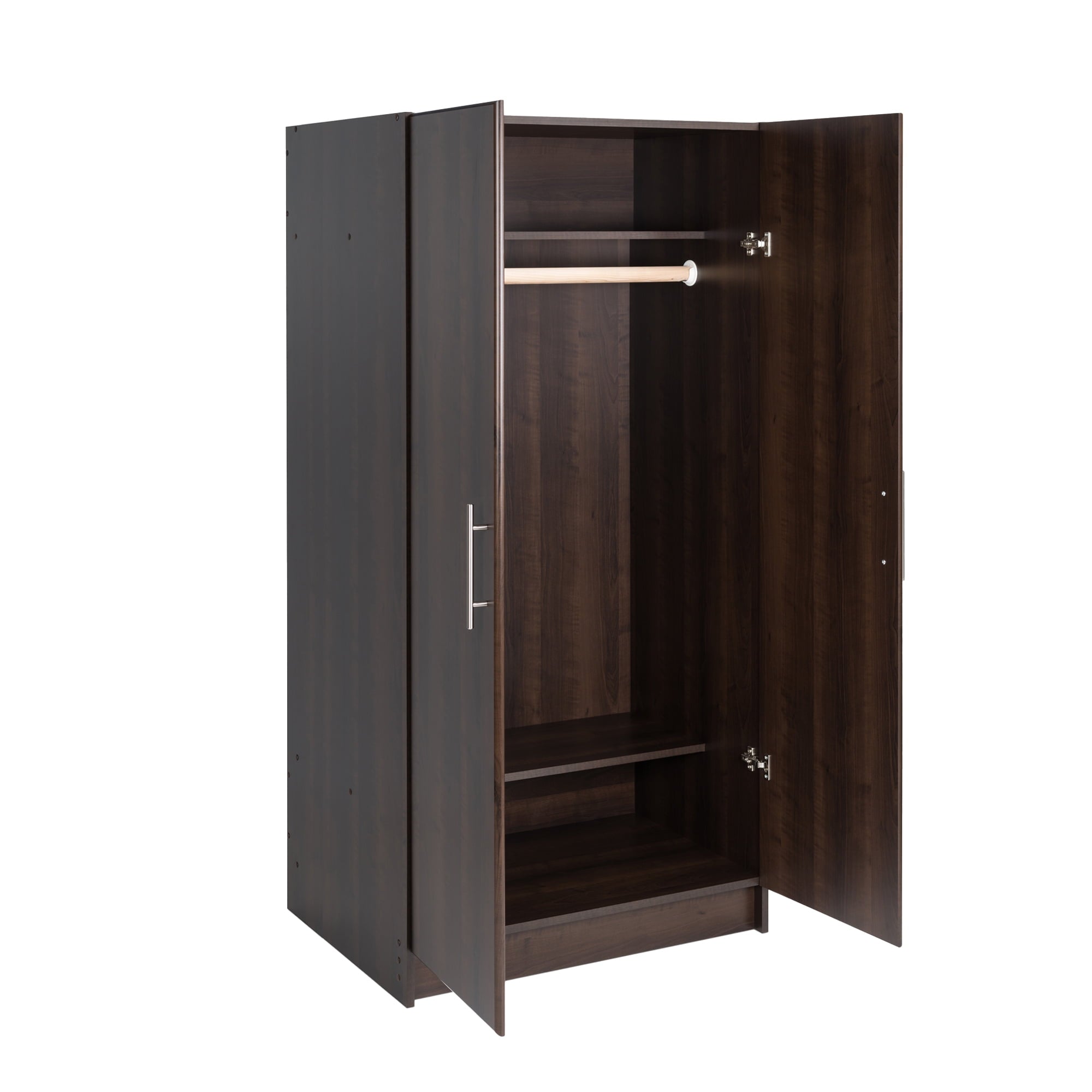 Prepac Armoir, Elite 32W x 35H x 20D White Wardrobe Closet & Cabinet - Functional Clothes Storage with Hanging Rail, Armoire Wardrobe - WEW-3264