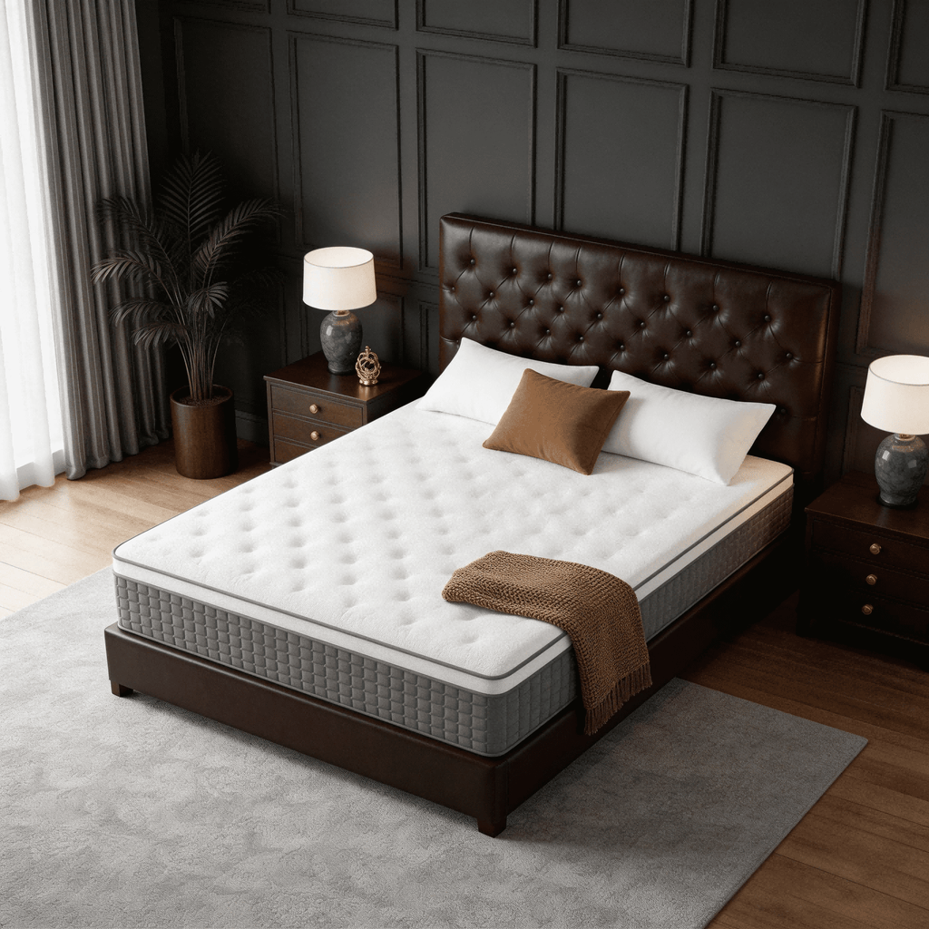 Dealnight 12 inch Queen Size Mattress in a Box, Firm Hybrid Cooling Gel Memory Foam with Individually Pocket Coils, Back Pain Relief and Pressure Relief