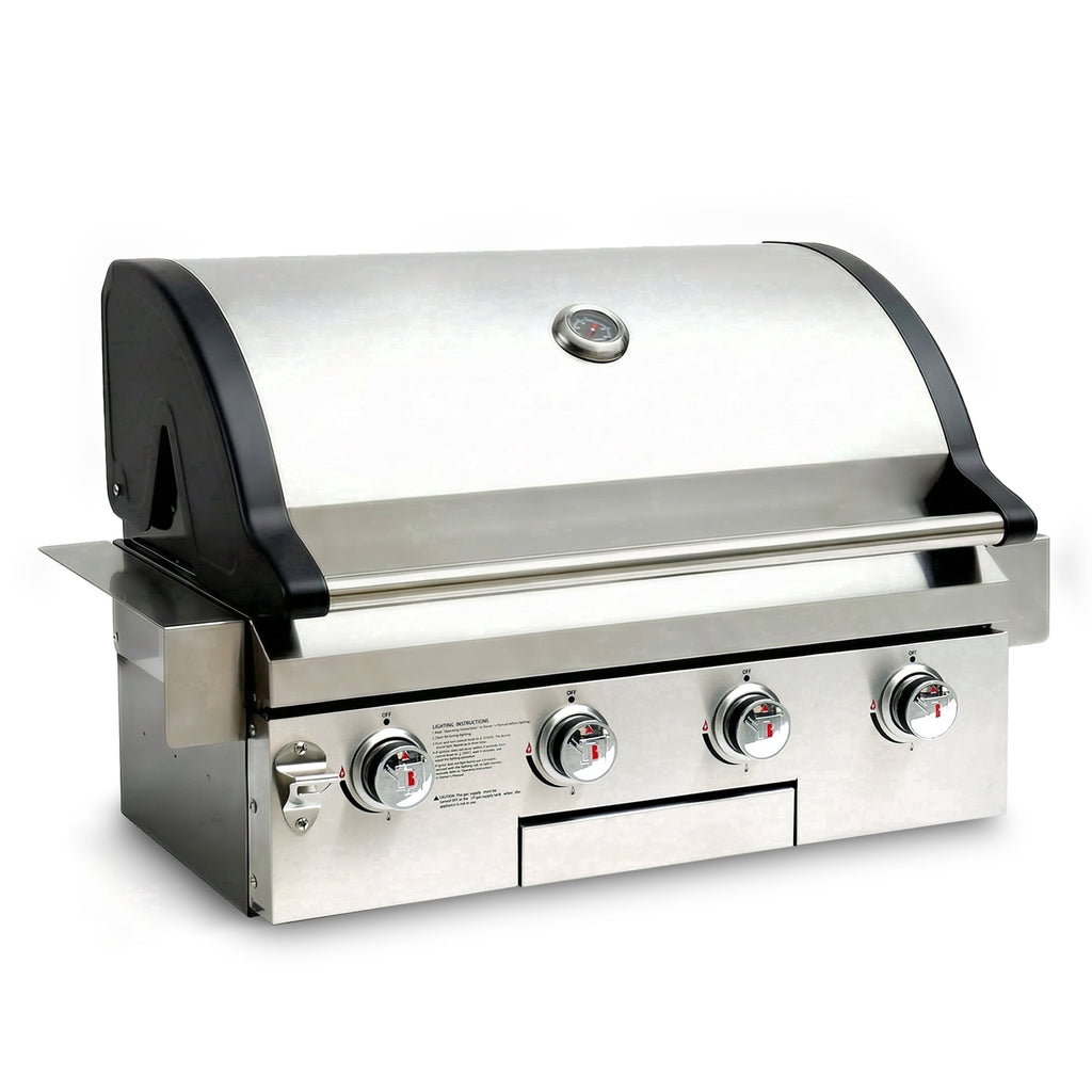 4 Burners Built-In Gas Grill, 40,000 BTU Outdoor Kitchen Grill with 653.2 Sq.in Cooking Area, LPG/NG, Perfect for Backyard BBQs