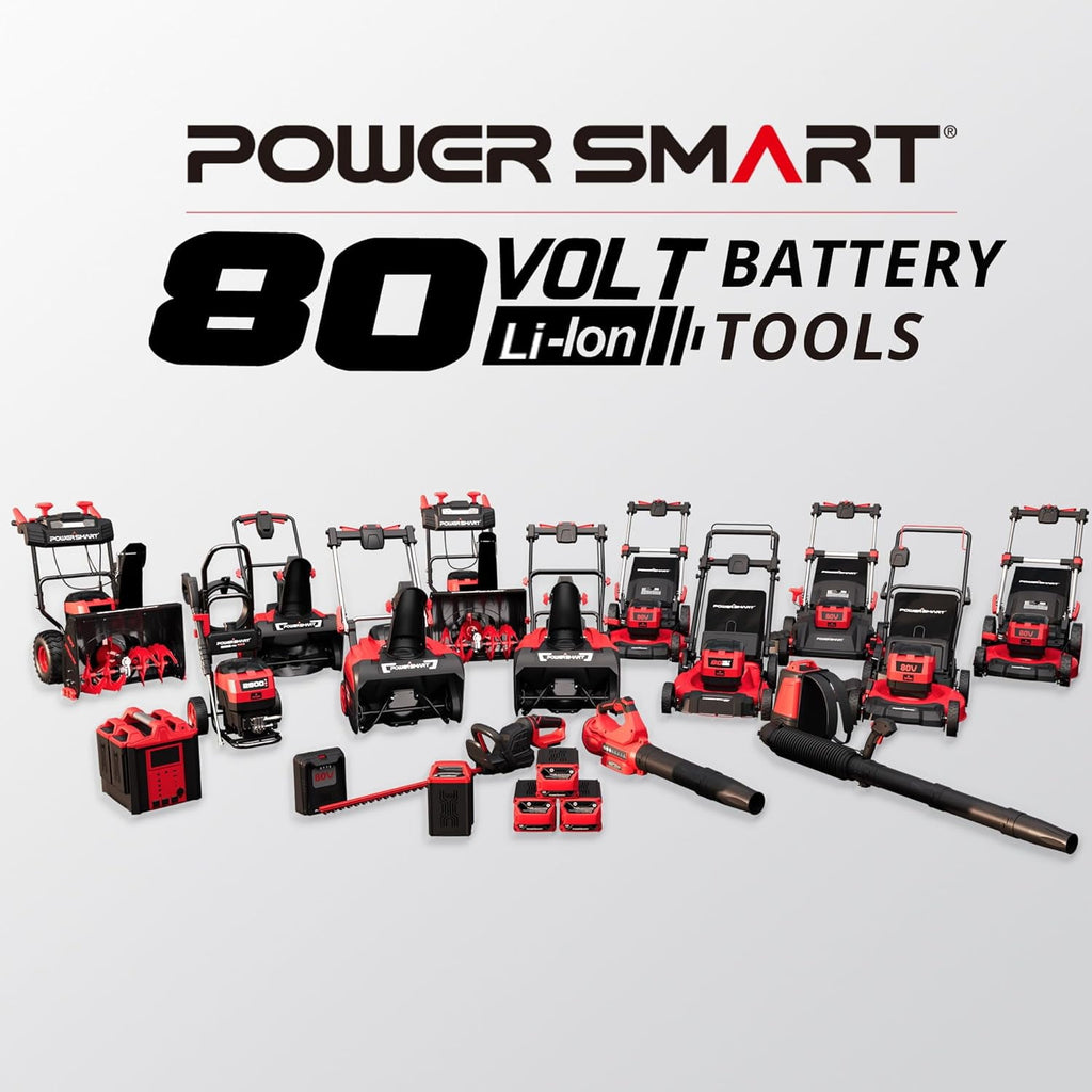 PowerSmart 3-in-1  21 6A 80V  Cordless Lawn Mower, Brushless Motor, 6 Position Height Adjustment