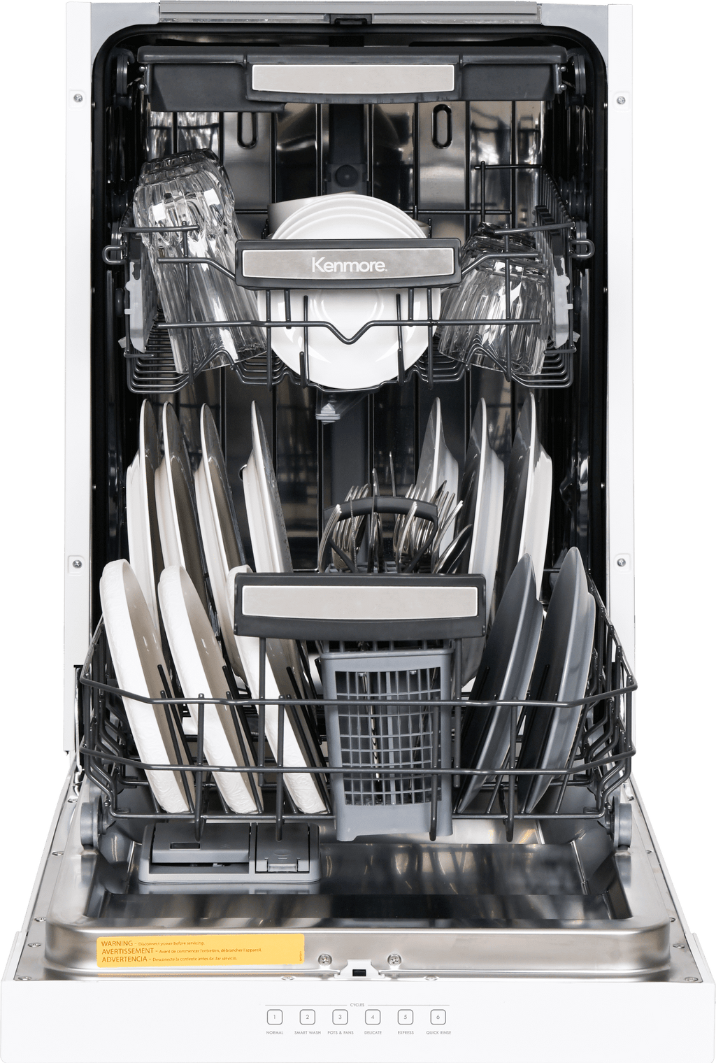 Kenmore 18 Built-in Stainless Steel Tub Dishwasher, SmartWash, 45 dBA Energy Star Certified, Black