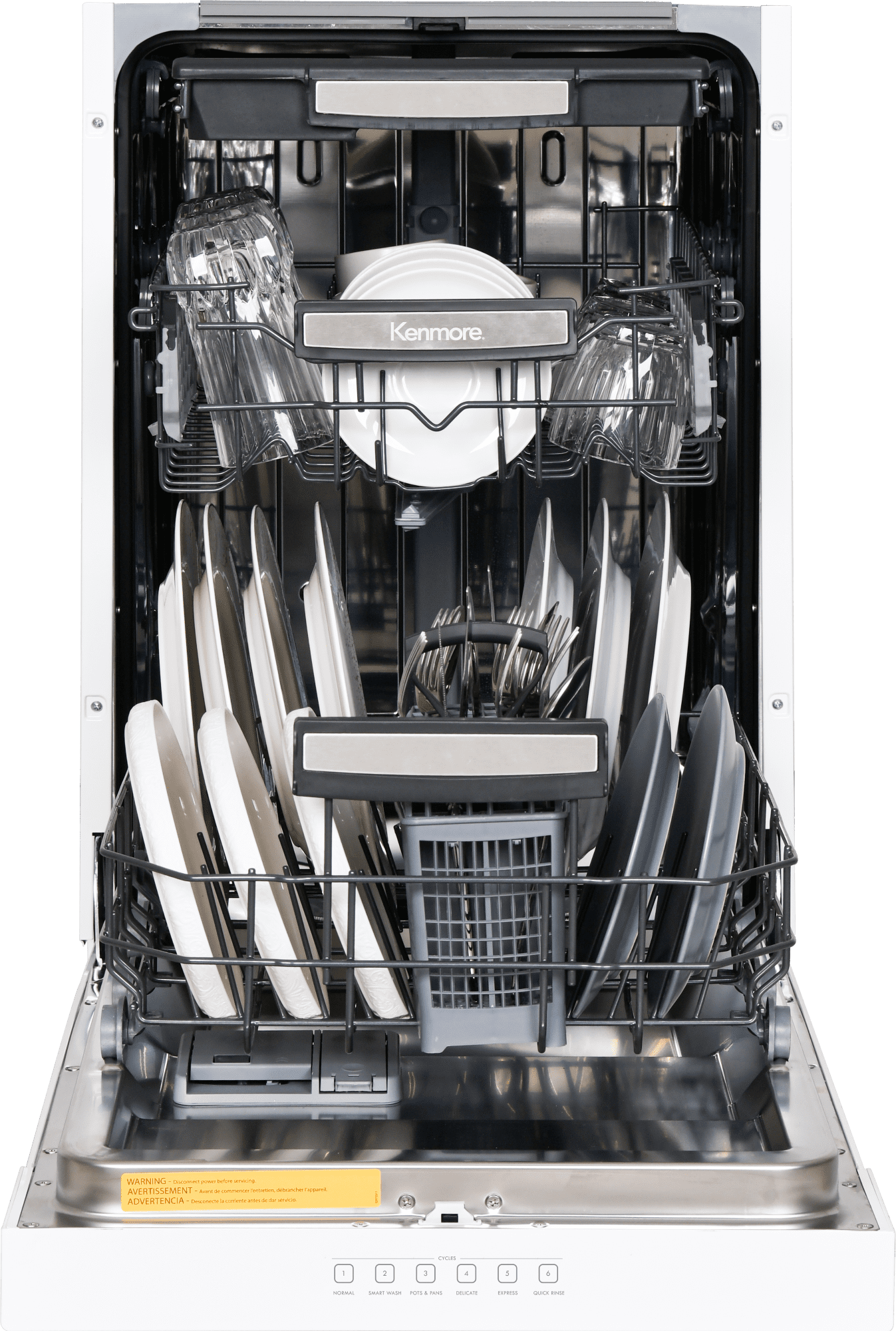Kenmore 18 Built-in Stainless Steel Tub Dishwasher, SmartWash, 45 dBA Energy Star Certified, Black