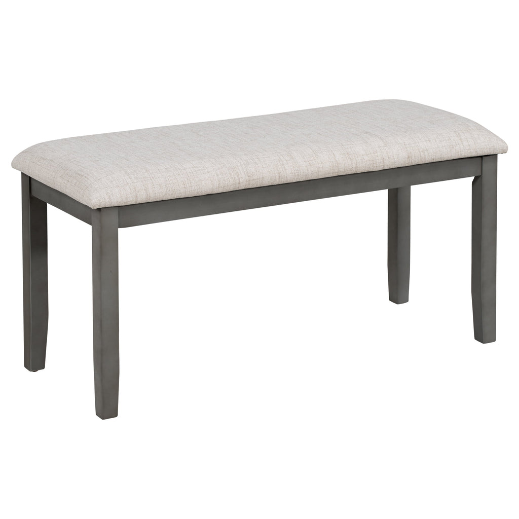 Harper & Bright Designs Dining Table Set for 6 with Bench Rectangular Table and 4 Upholstered Chairs for Kitchen, Gary