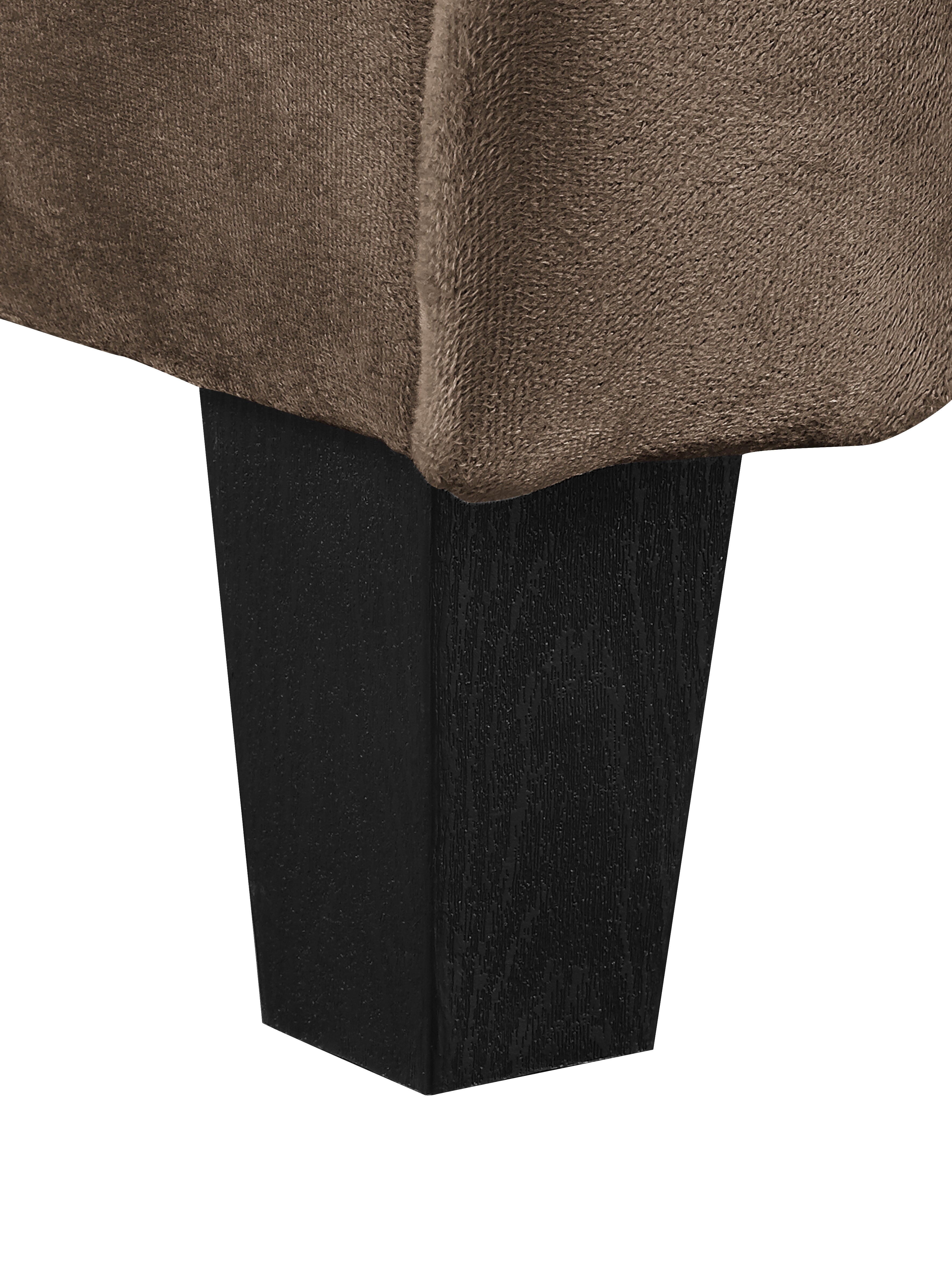 Lifestyle Solutions Taryn Curved Arms Sofa, Black Fabric