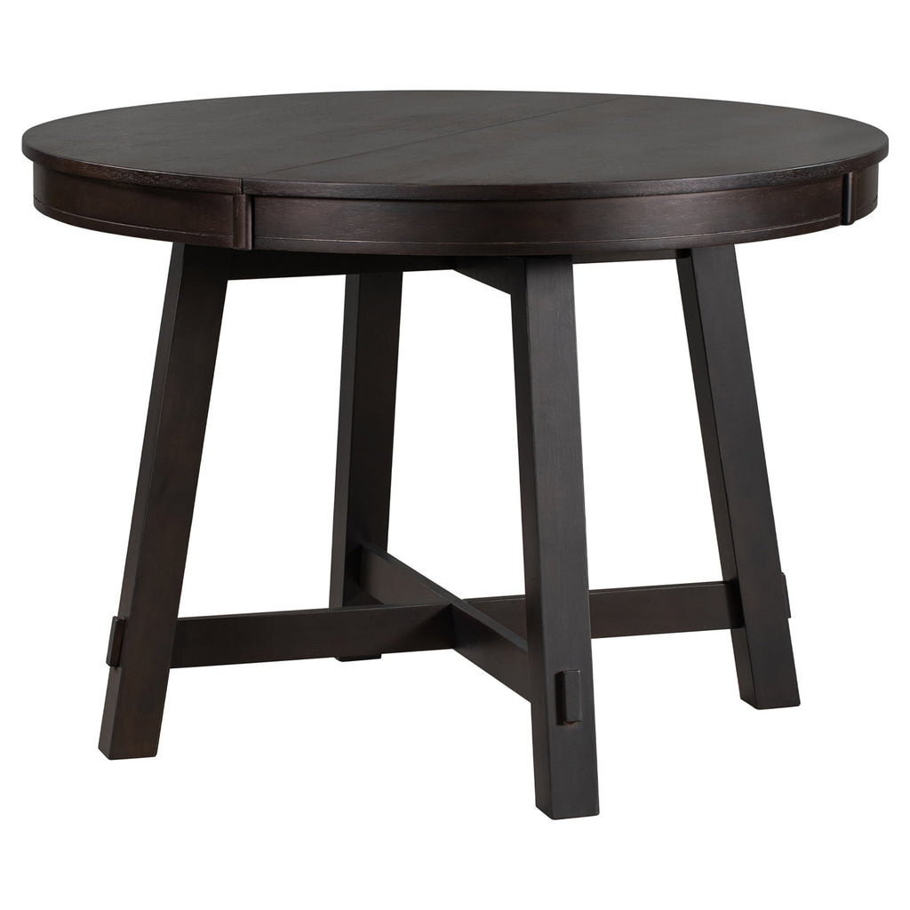 Harper & Bright Designs Extendable Dining Table Set for 4 Upholstered Chairs Functional Retro Style Table for Dining Room Kitchen, Natural Wood Wash
