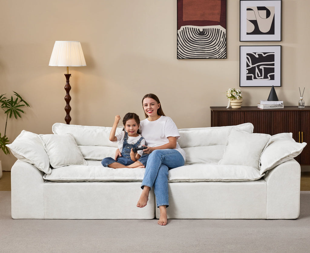 2-Seater Modular Sectional Sofa, Comfy Loveseat with Throw, Deep Seat Memory Foam Small Couches for Small Space, Living Room Apartment, Dark Grey