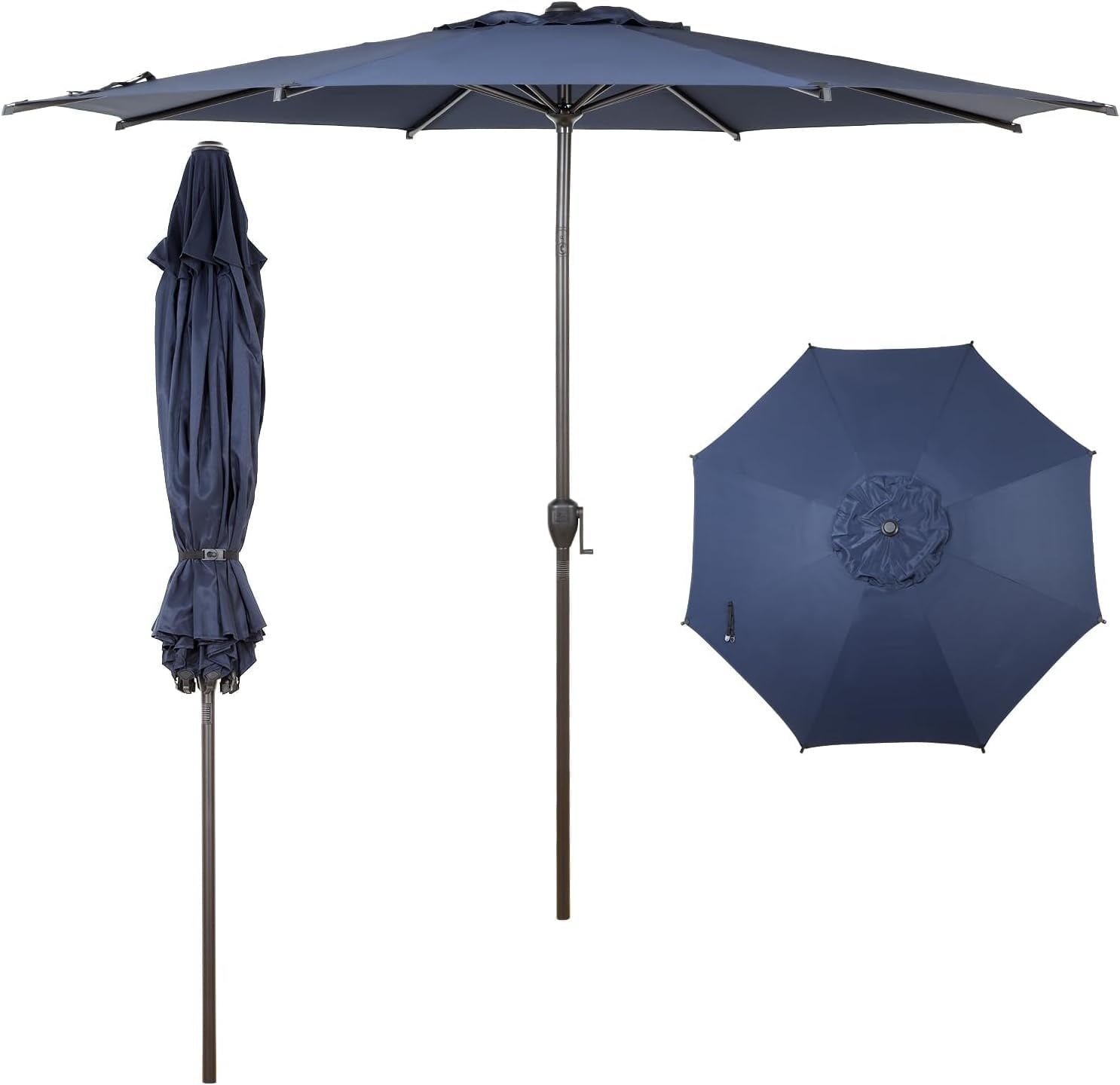 Abba Patio 11’ Vienna Offset Hanging Outdoor Cantilever Patio Umbrella, Beige