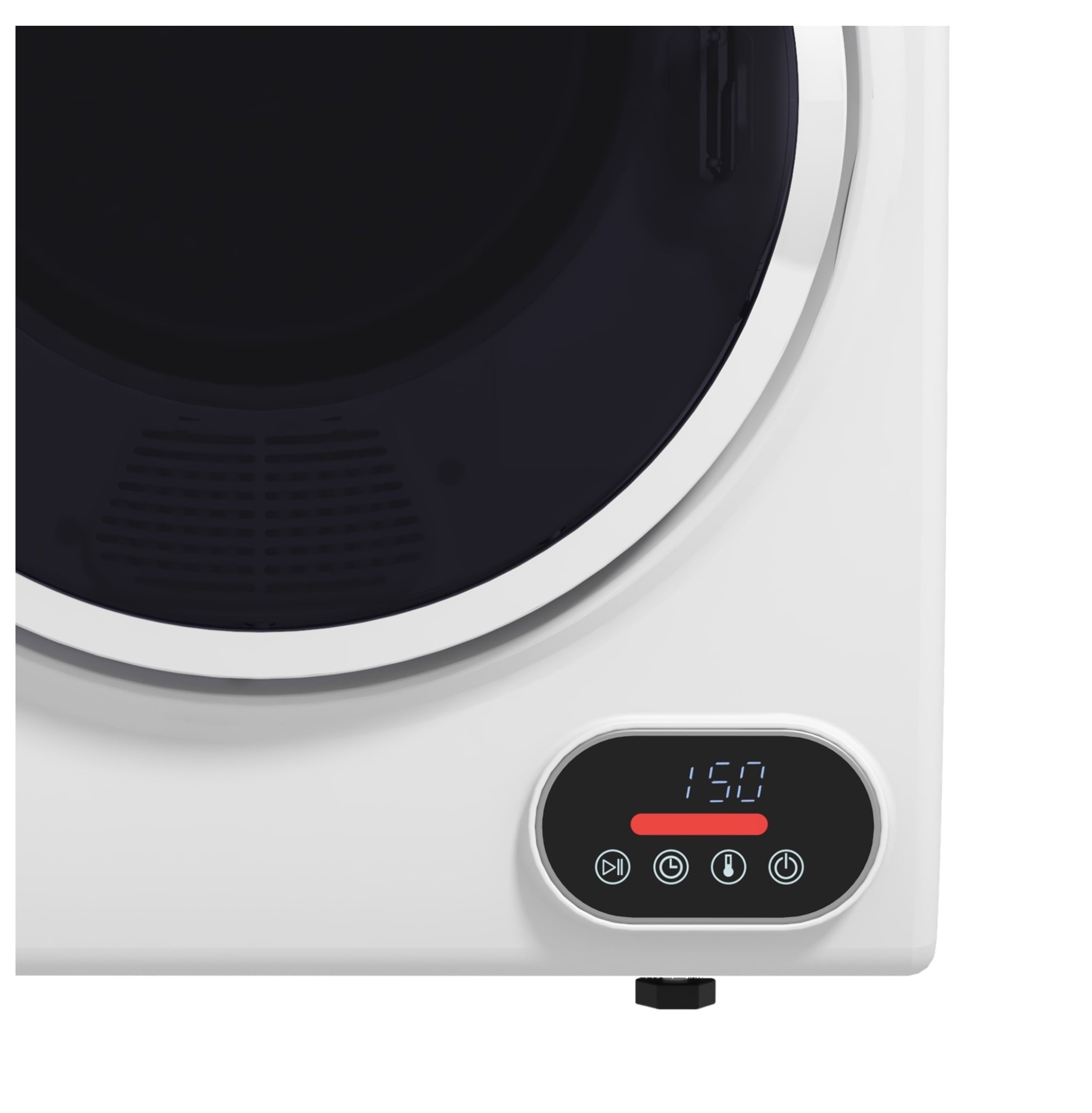Portable Clothes Dryer 1.5 cu ft, Compact Laundry Dryer for Apartments, 850W Electric Dryer with Intelligent Drying, White