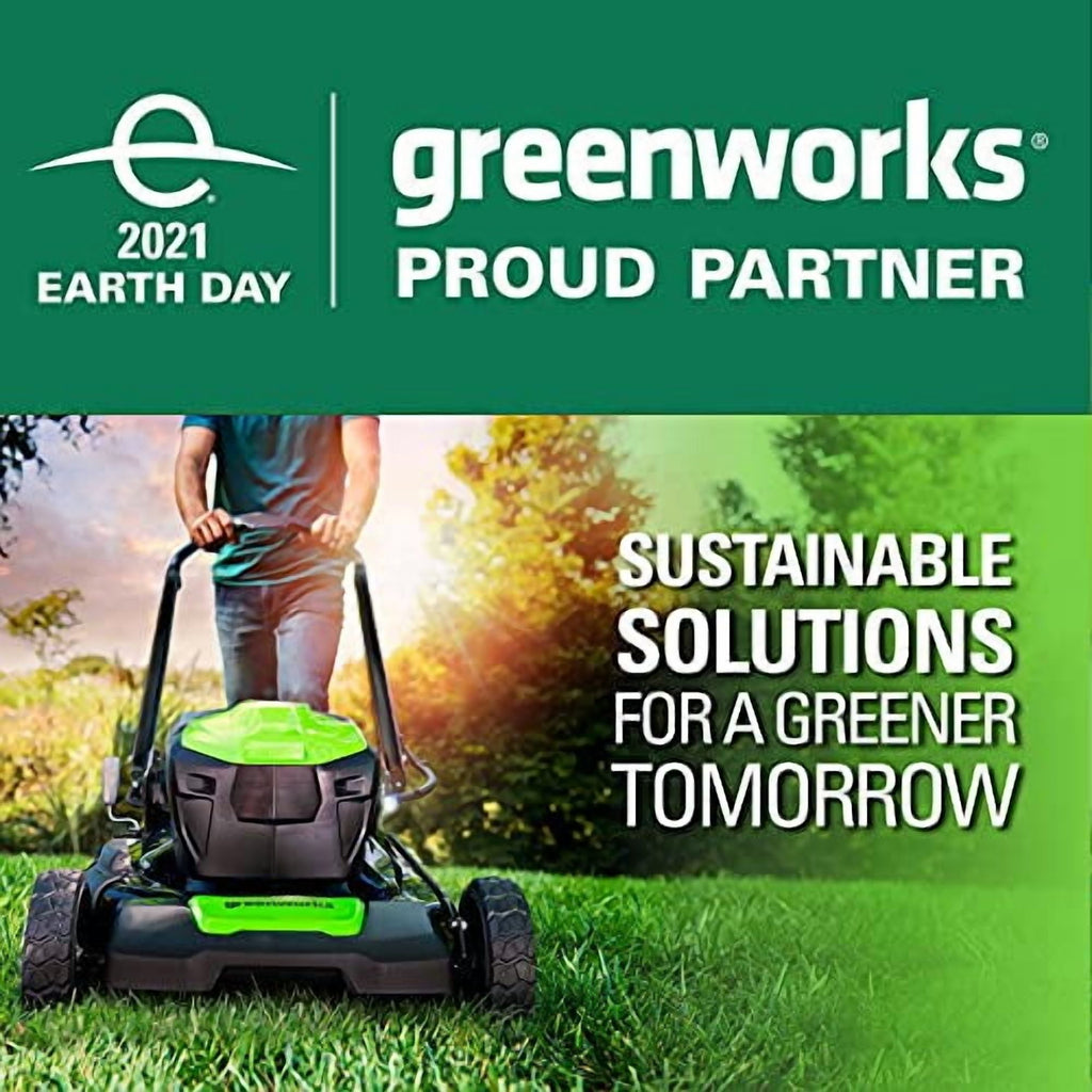 Greenworks 40V 21 Brushless Self-Propelled Lawn Mower, 2 x 4Ah USB (Power Bank) Batteries and Charger Included MO40L4413