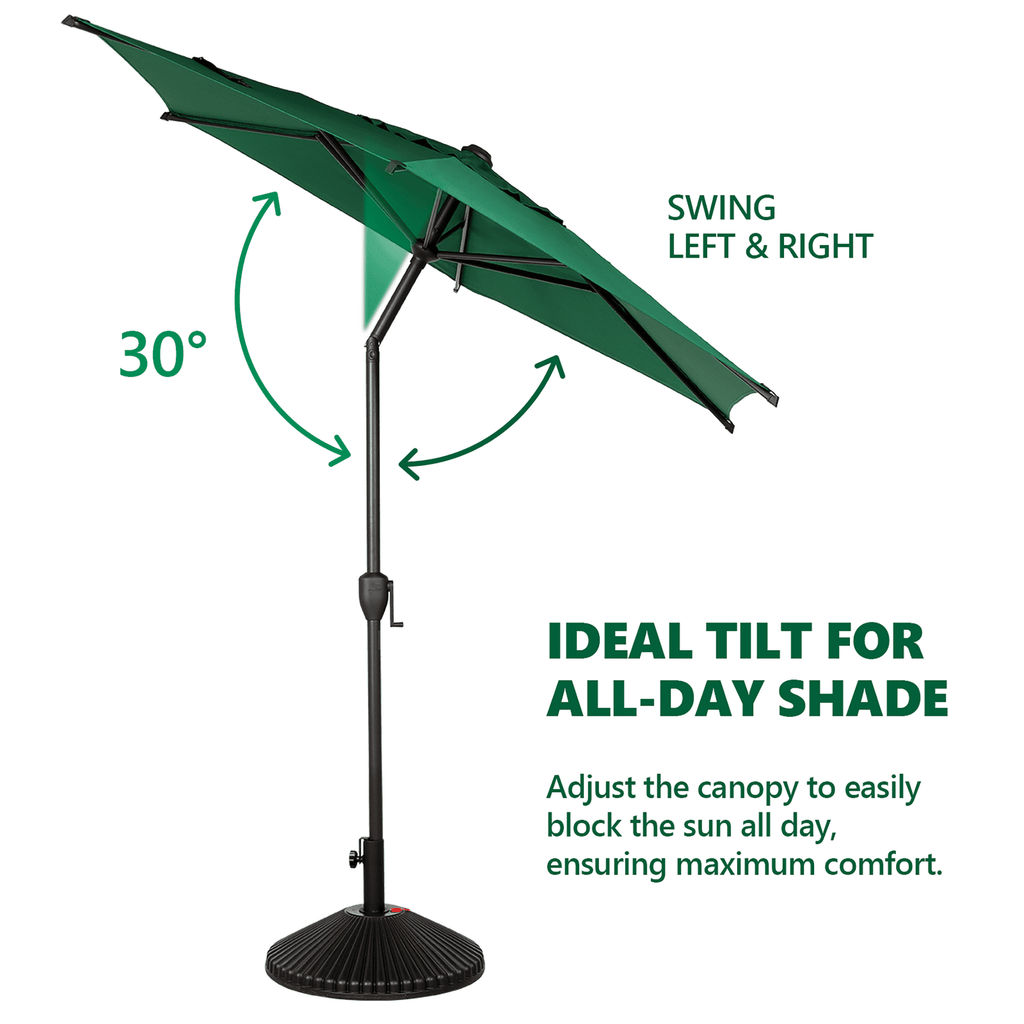 Abba Patio 11’ Vienna Offset Hanging Outdoor Cantilever Patio Umbrella, Beige
