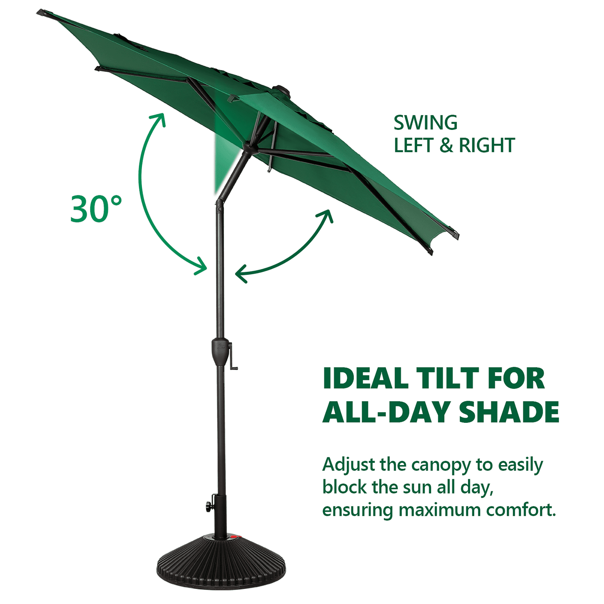 Abba Patio 11’ Vienna Offset Hanging Outdoor Cantilever Patio Umbrella, Beige