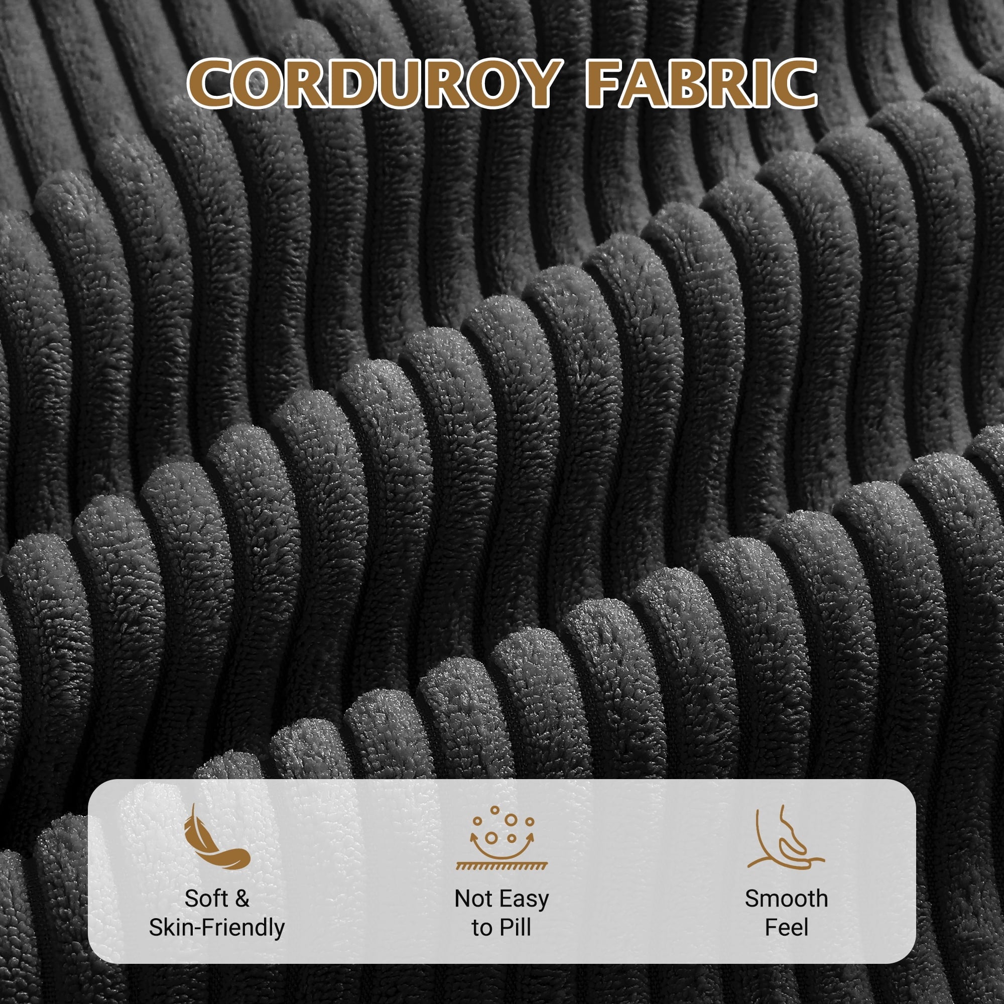 87 Corduroy Sofa,3 Seater Sofa with Extra Deep Seats,Neche Comfy Upholstered Couch for Living Room,2 Pillows,Green