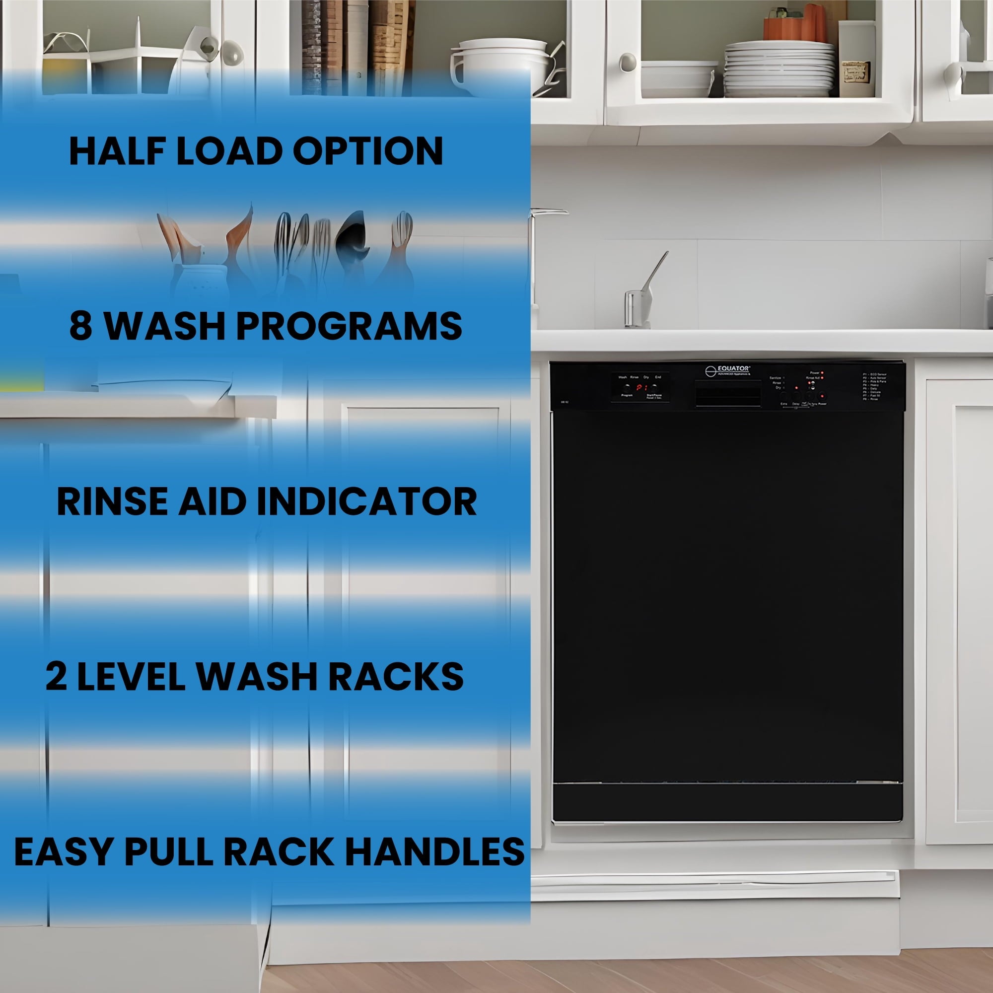 Equator Europe 24 Built in 14 place Dishwasher in White