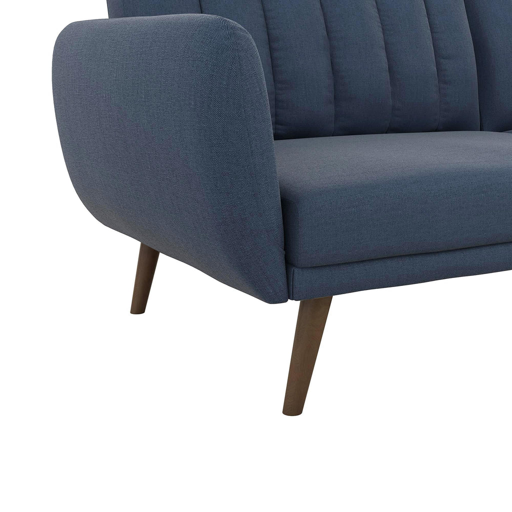 Novogratz Brittany Futon, Blue Linen