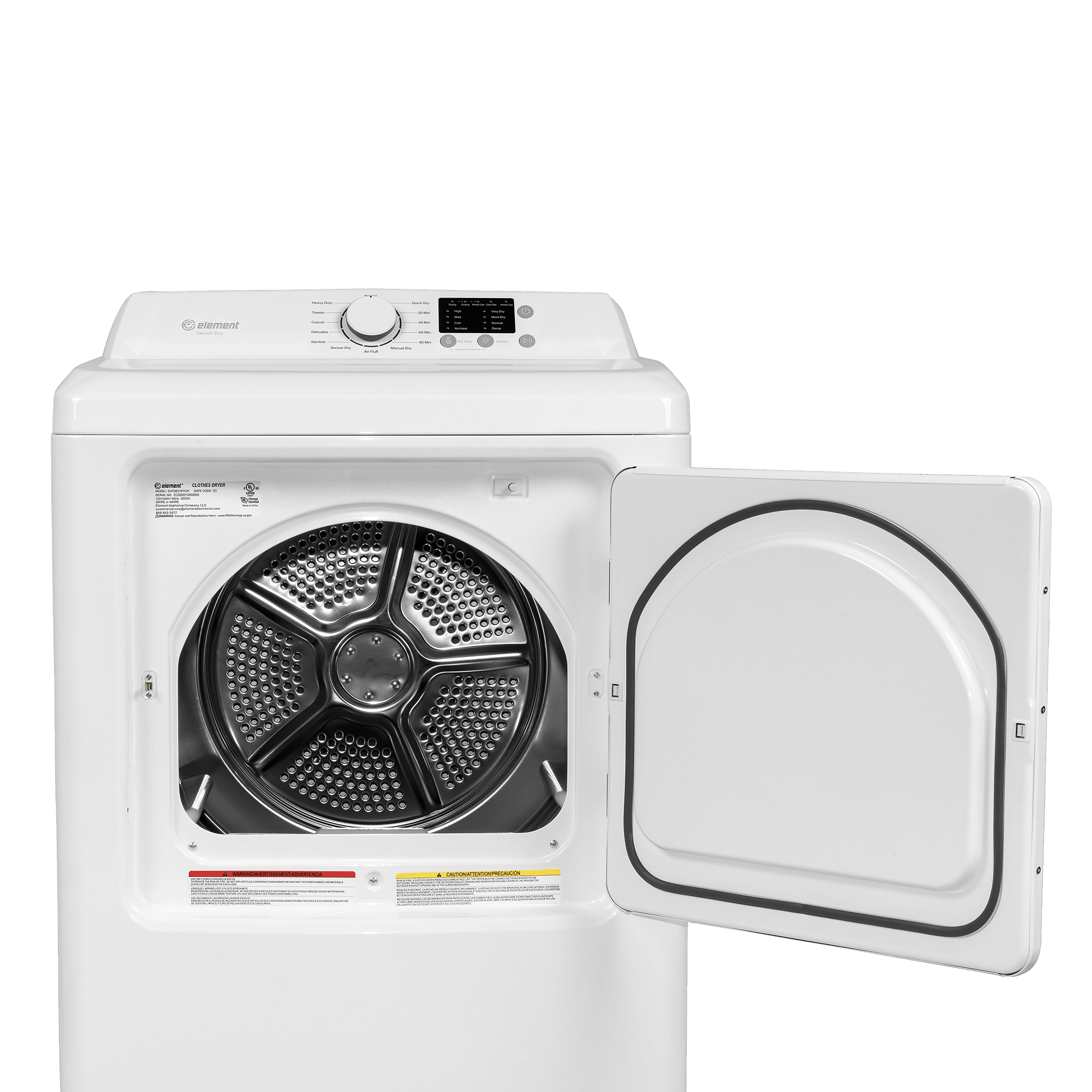 Element 6.7 cu. ft. Front Load Electric Dryer - White (EATDE2767CW)
