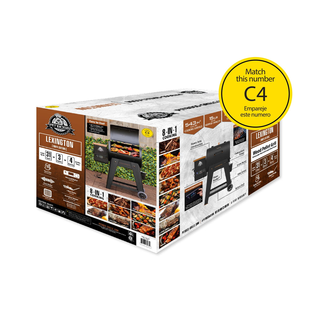 Pit Boss Pellet Smoker, Lexington 500 Square inch Wood Fired Pellet Grill, Onyx Series