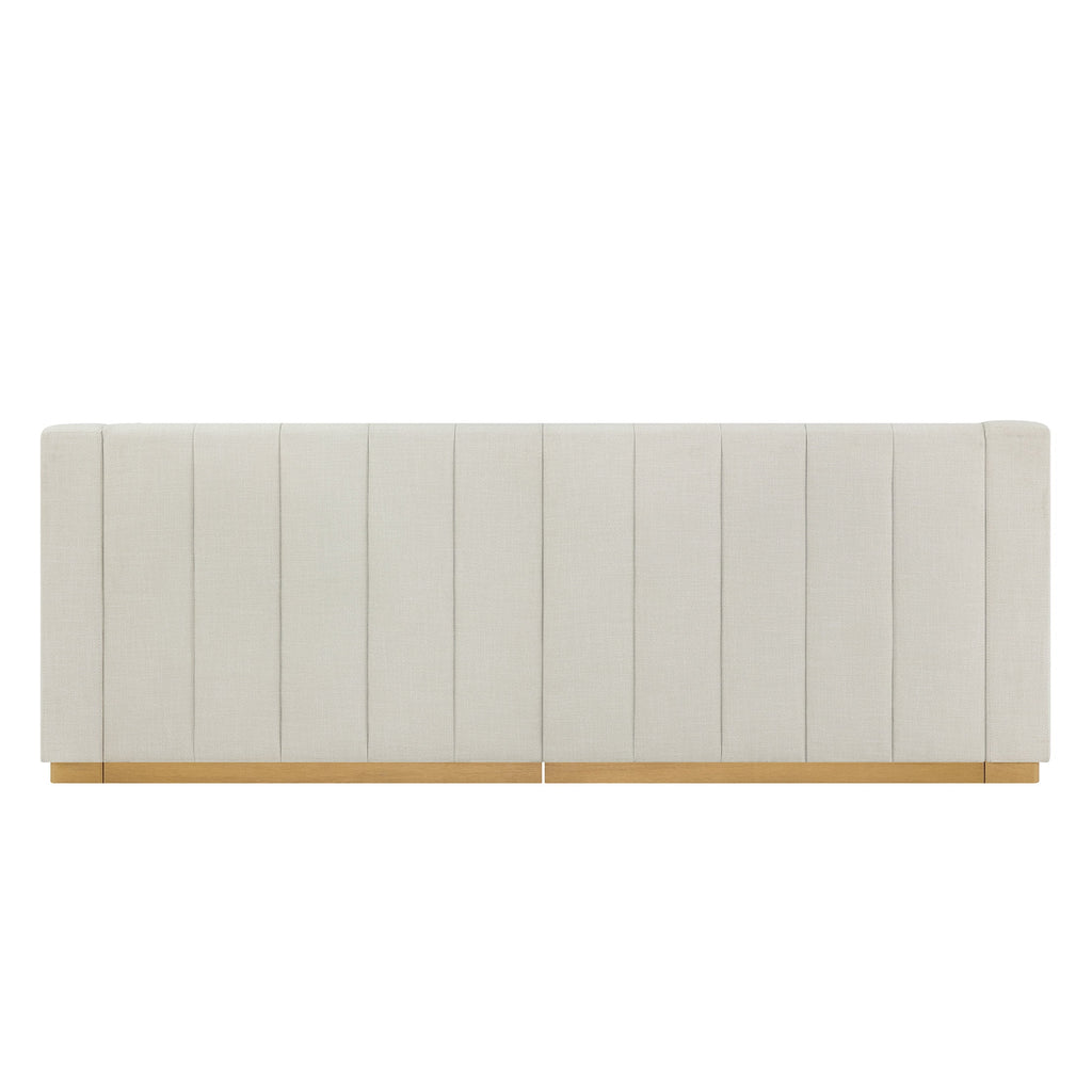 Better Homes & Gardens Lillian Channel Tufted Sofa 83.5 Cream Linen
