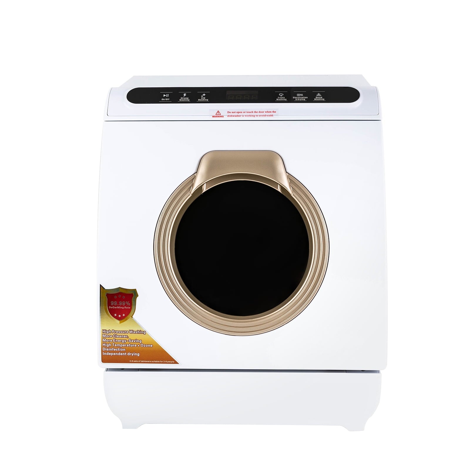 Portable Countertop Dishwasher, Compact Mini Dishwasher with 7L Built-in Water Tank,5 Cleaning Program and Air-Dry Function No Hookup Needed White
