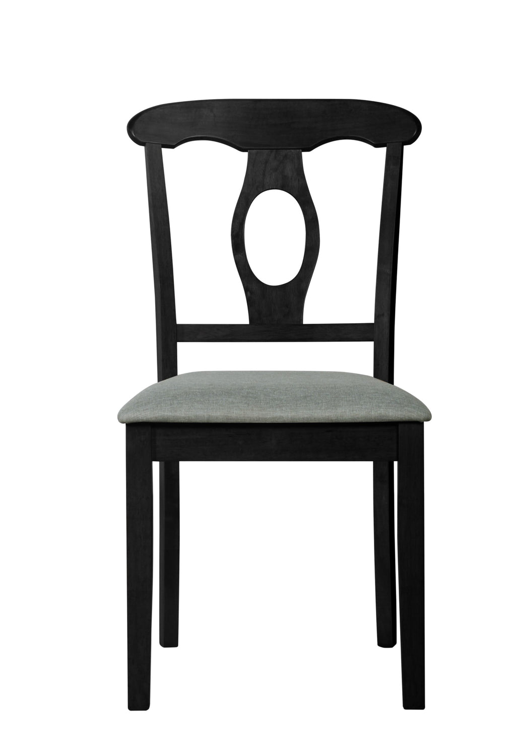 Home Design Olivia Dining Table with Round Pedestal Top, Mid-Century Modern Style, Easy Assembly, Black