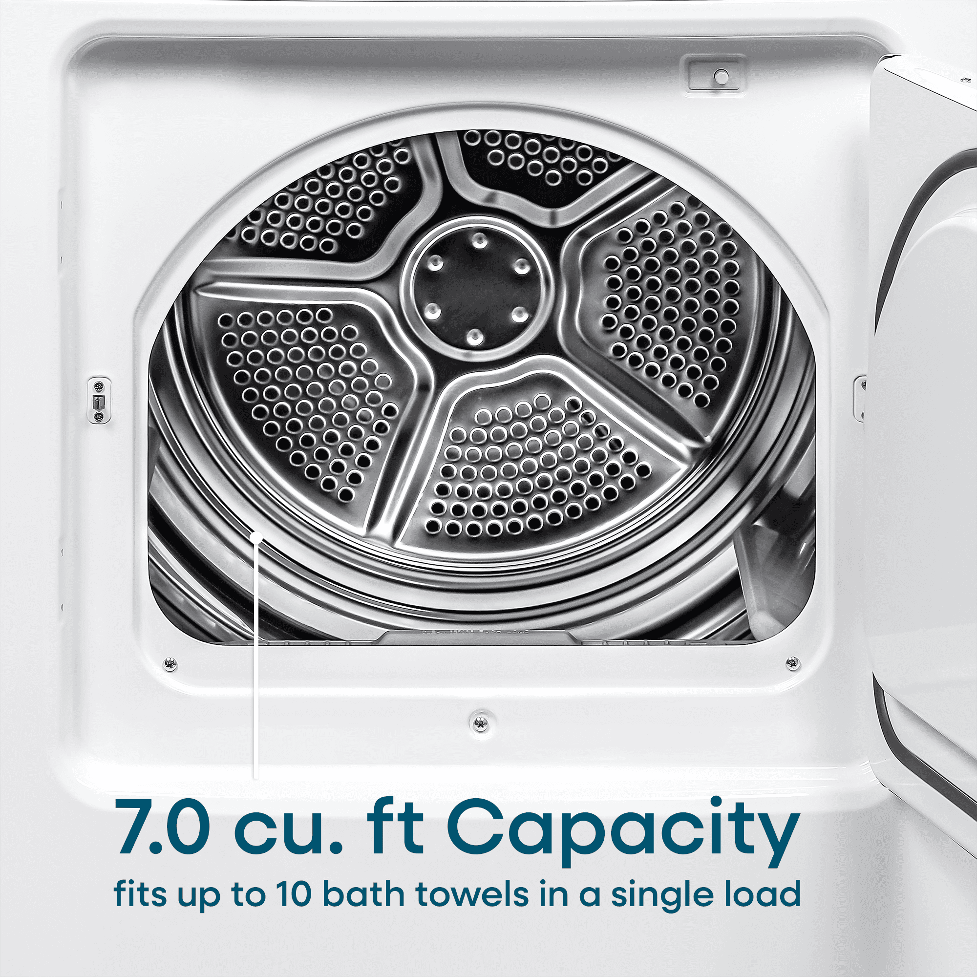 Element Electronics 7.0 cu. ft. Front Load Electric Dryer - White (ETD7027ECW)