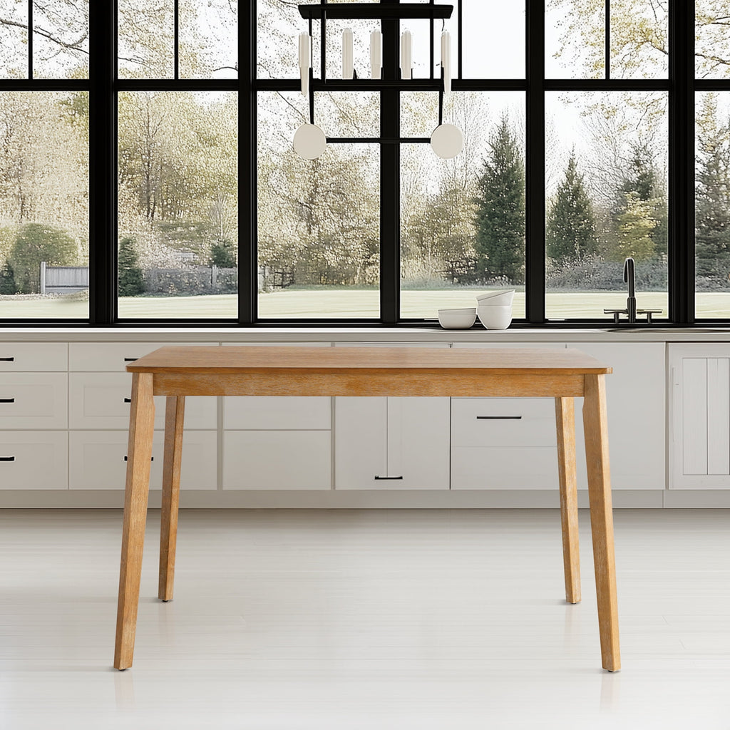 KithKasa Rectangular Dining Table Set for 4 , Kitchen Table and Chairs for 4, 5 Piece Space Saving Wood Kitchen & Dining Room Tables Set Furniture