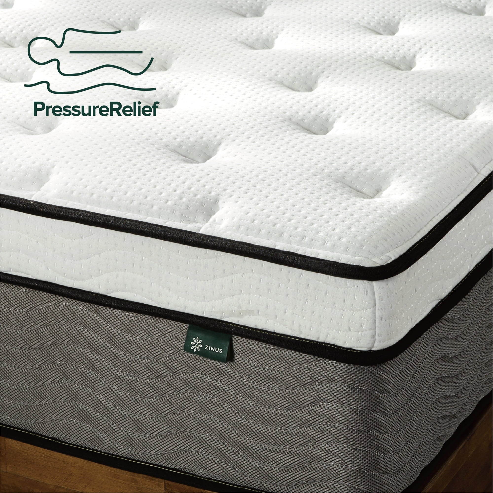 Zinus True Support 14 Full Euro Top Medium Hybrid Mattress with Comfort Foam and Pocket Springs