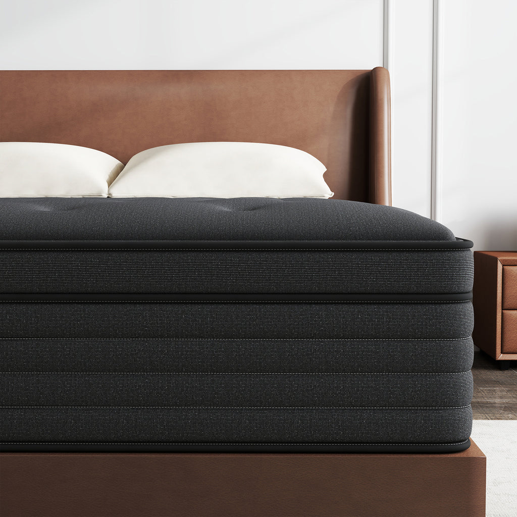Kviwasha Queen Mattress 14 inch Hybrid Gel Memory Foam & Pocket Innerspring, Pressure-Relief, Medium Firm Mattress