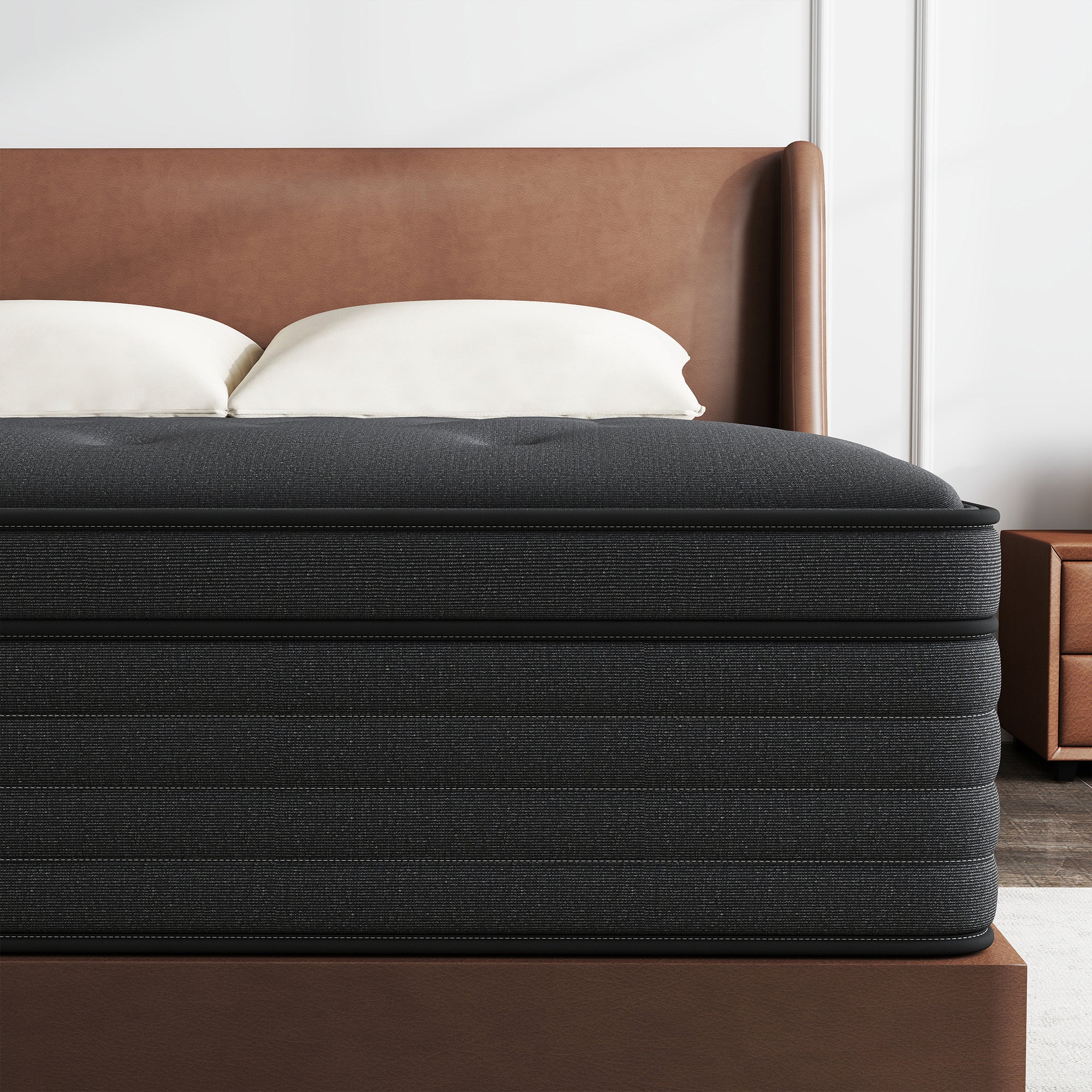 Kviwasha Queen Mattress 14 inch Hybrid Gel Memory Foam & Pocket Innerspring, Pressure-Relief, Medium Firm Mattress