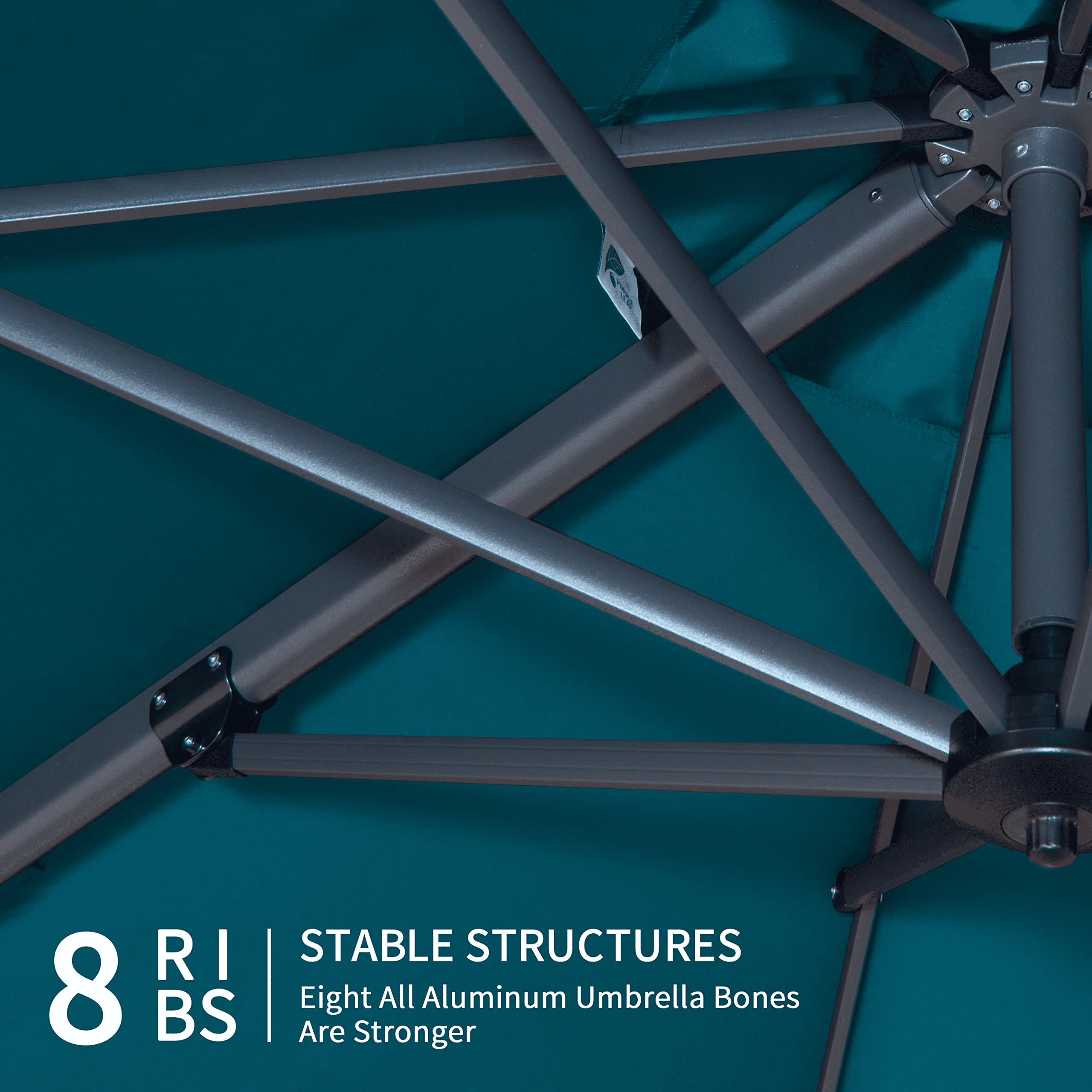 PURPLE LEAF 10x10 Ft Cantilever Umbrella Square Outdoor Patio Umbrella Large Offset Hanging Umbrella Aluminum Umbrella with 360°Rotation Adjustable Garden Pool Umbrella,Gray