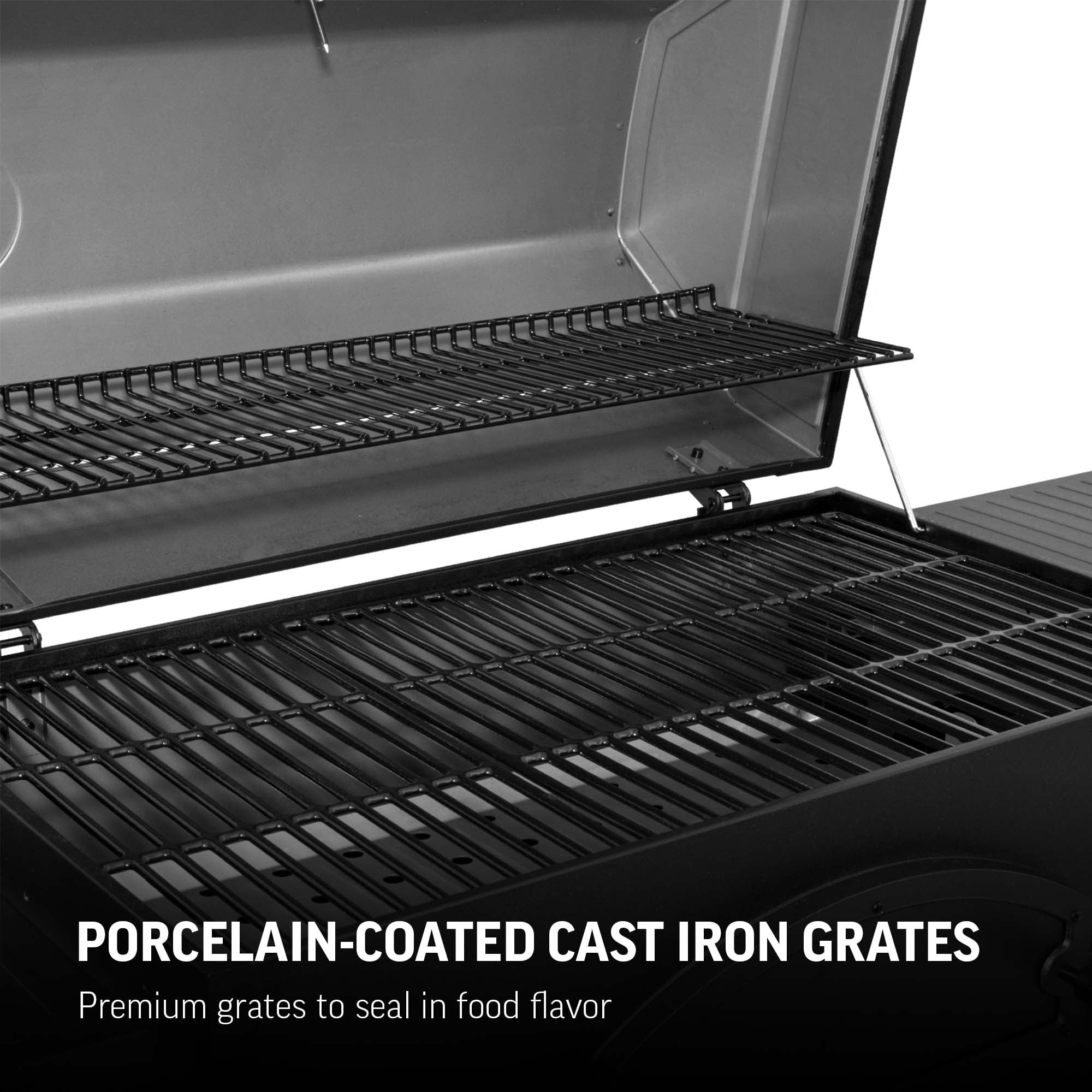 Classic Cart-Style BBQ Charcoal Grill, 810 Sq In of Grilling Space, Black, Heavy-Duty Steel