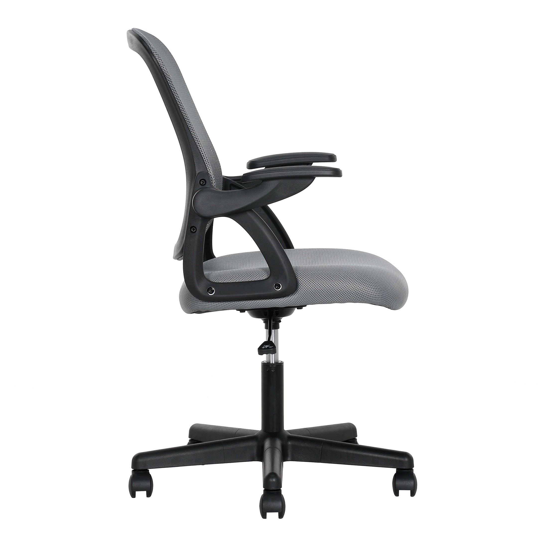 (3 pack) Mainstays Ergonomic Mesh Back Office Chair with Flip Up Arms for Adults, Black Fabric, 275lb