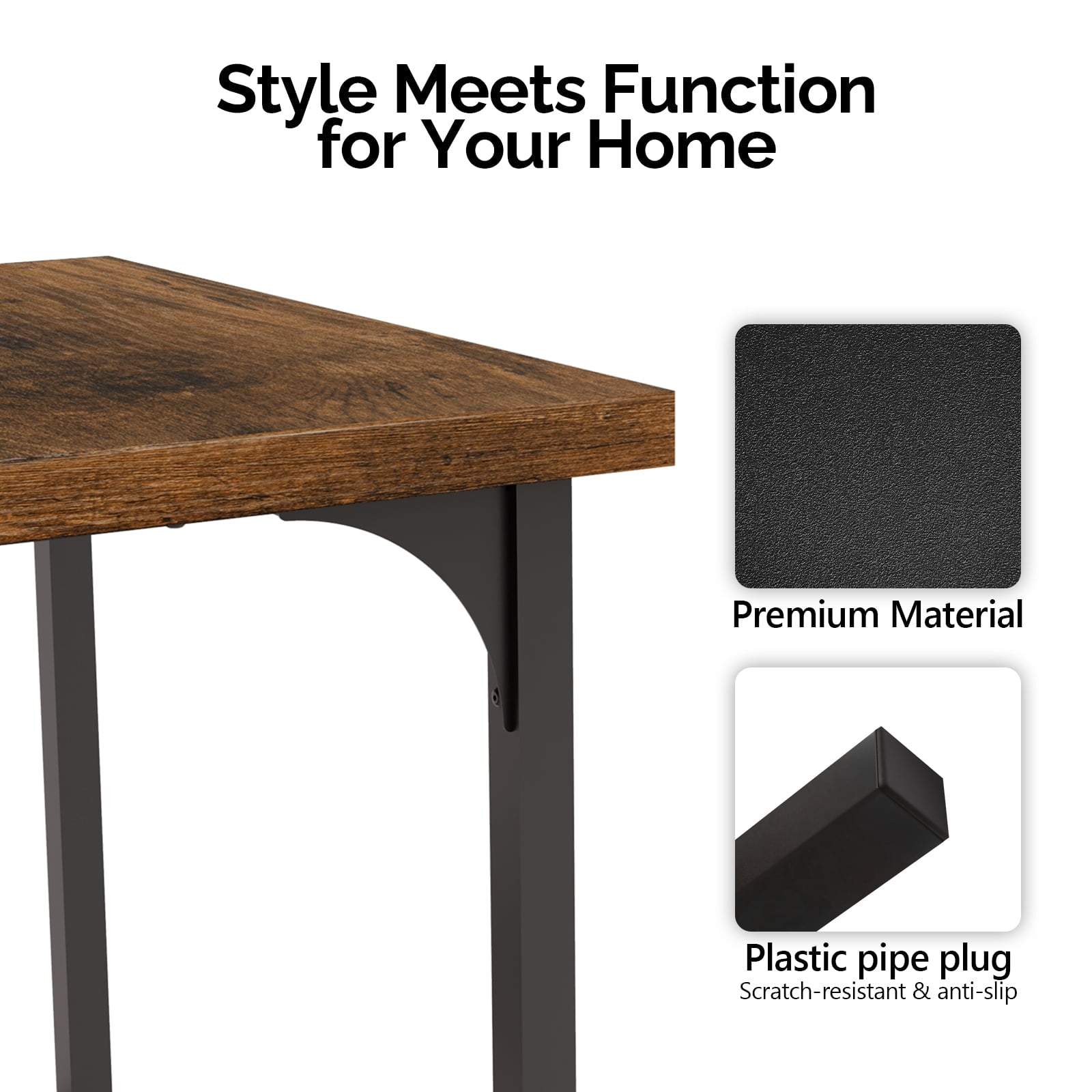 Ktaxon 70.8 Dining Table for 6~8, Farmhouse Kitchen Table Large Rectangle Dinner Table for Home, Dining Room, Kitchen, Brown