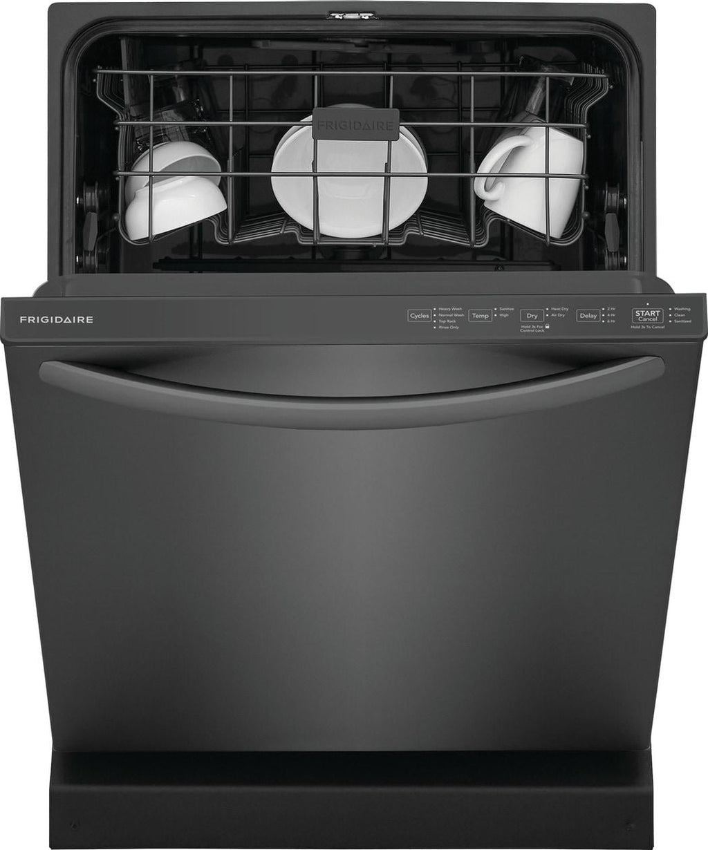 Frigidaire FDPH4316AD 24 Built-In Top Control Dishwasher, Top Control, Black Stainless Steel