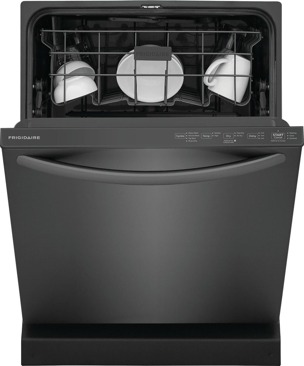 Frigidaire FDPH4316AD 24 Built-In Top Control Dishwasher, Top Control, Black Stainless Steel