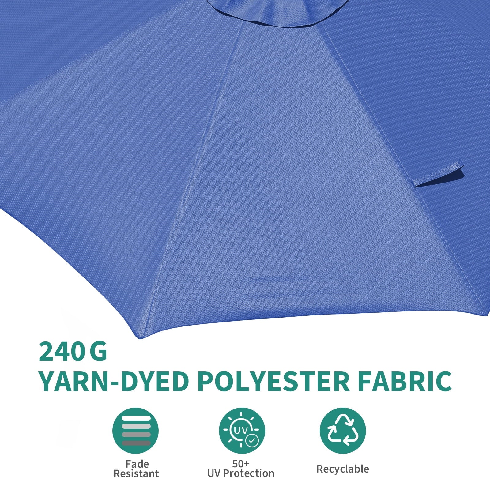 360° Rotating Cantilever Patio Umbrella – Heavy-Duty Waterproof Oxford Canopy, Adjustable Tilt, Rust-Proof Aluminum Frame, Easy Crank, Cross Base – Large Sun Shade for Garden, Poolside, Patio – Grey