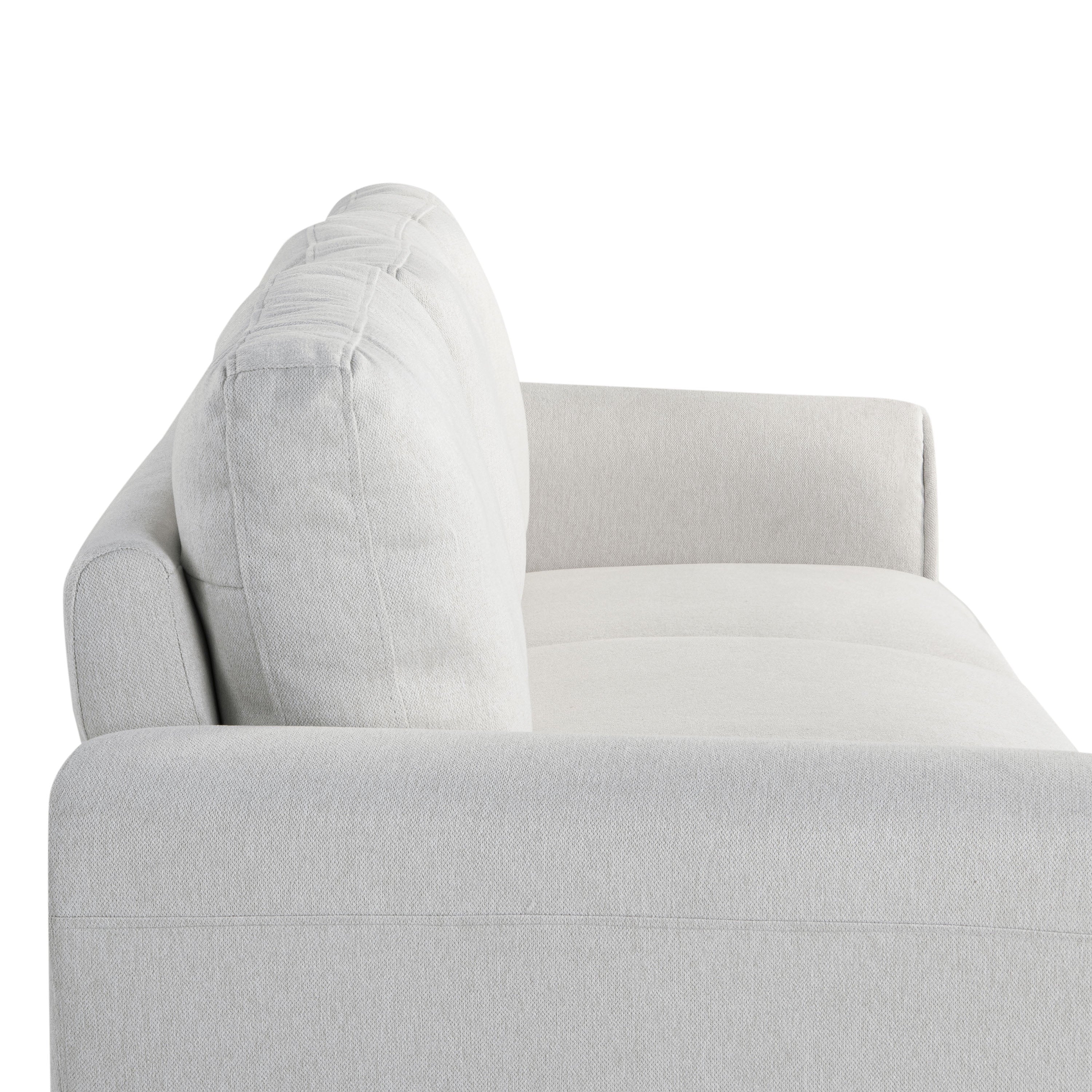 Lifestyle Solutions Alexa Sofa with Rolled Arms, Gray Fabric