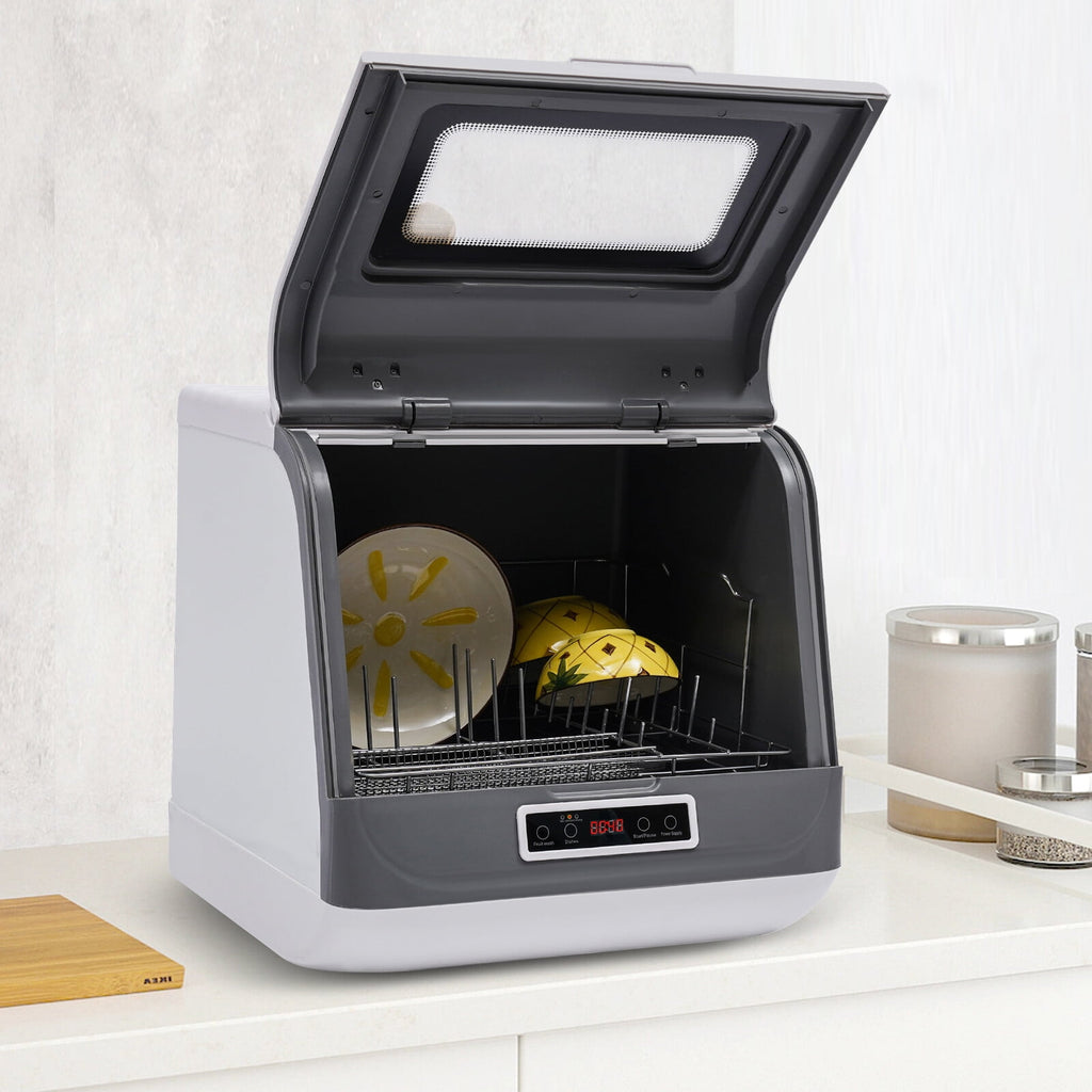 1 PCS Stainless Steel Countertop Dishwasher, Portable Countertop Dishwasher, Mini Dishwasher, Voltage: 110V, Rated Power: 800W, Frequency: 60Hz, Maximum Water Consumption: 8L/2.11Gal