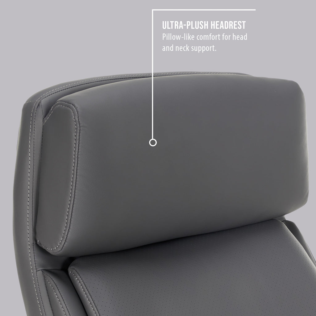 Shaquille O'Neal Cenzo Ergonomic Big and Tall Office Chair ,Flip-Up Arms PureSoft Upholstery High-Back Desk Chair with 400 lb Capacity, Black